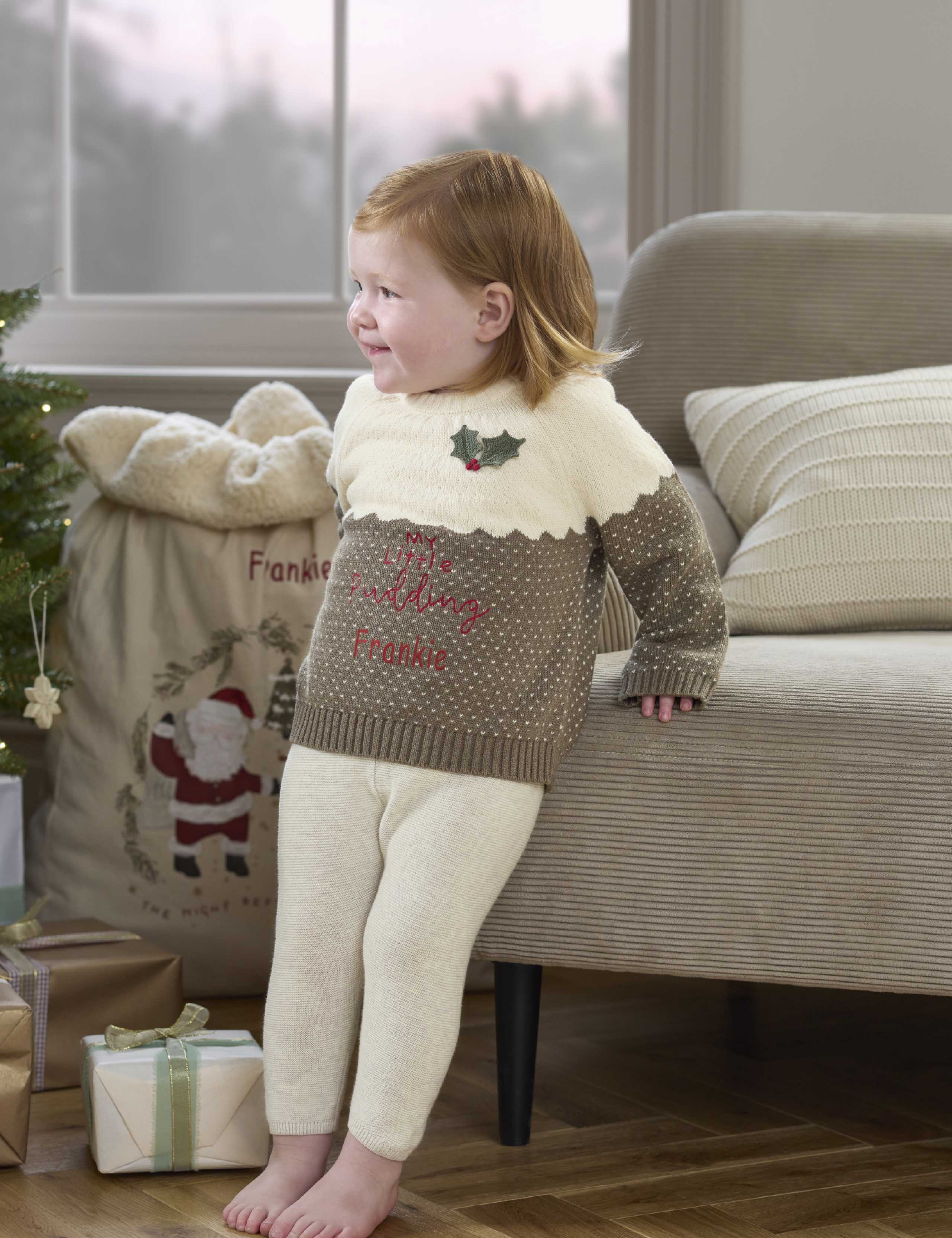 Pure Cotton Knitted Christmas Jumper (0-3 Yrs) 3 of 4
