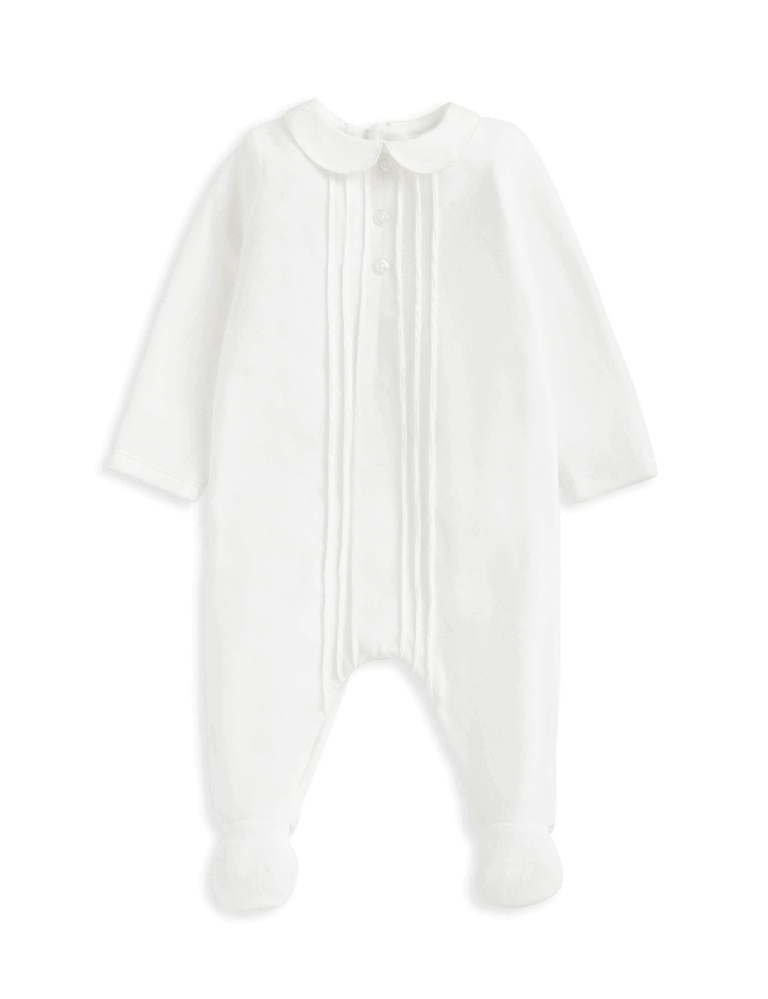 Cotton Rich Velour Sleepsuit (0-6 Mths) 2 of 5