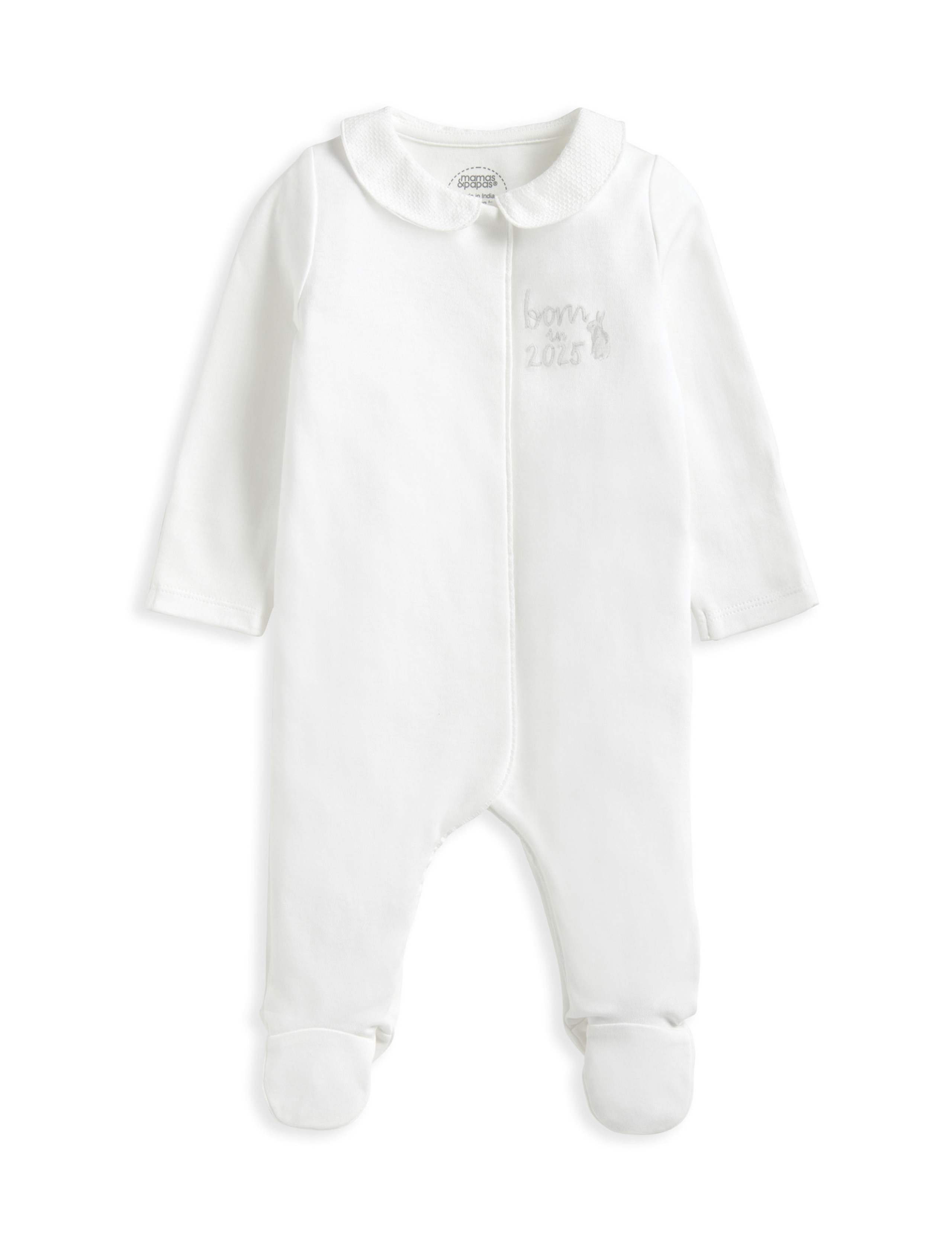 Pure Cotton Born in 2025 Sleepsuit (0-6 Mths) 2 of 5