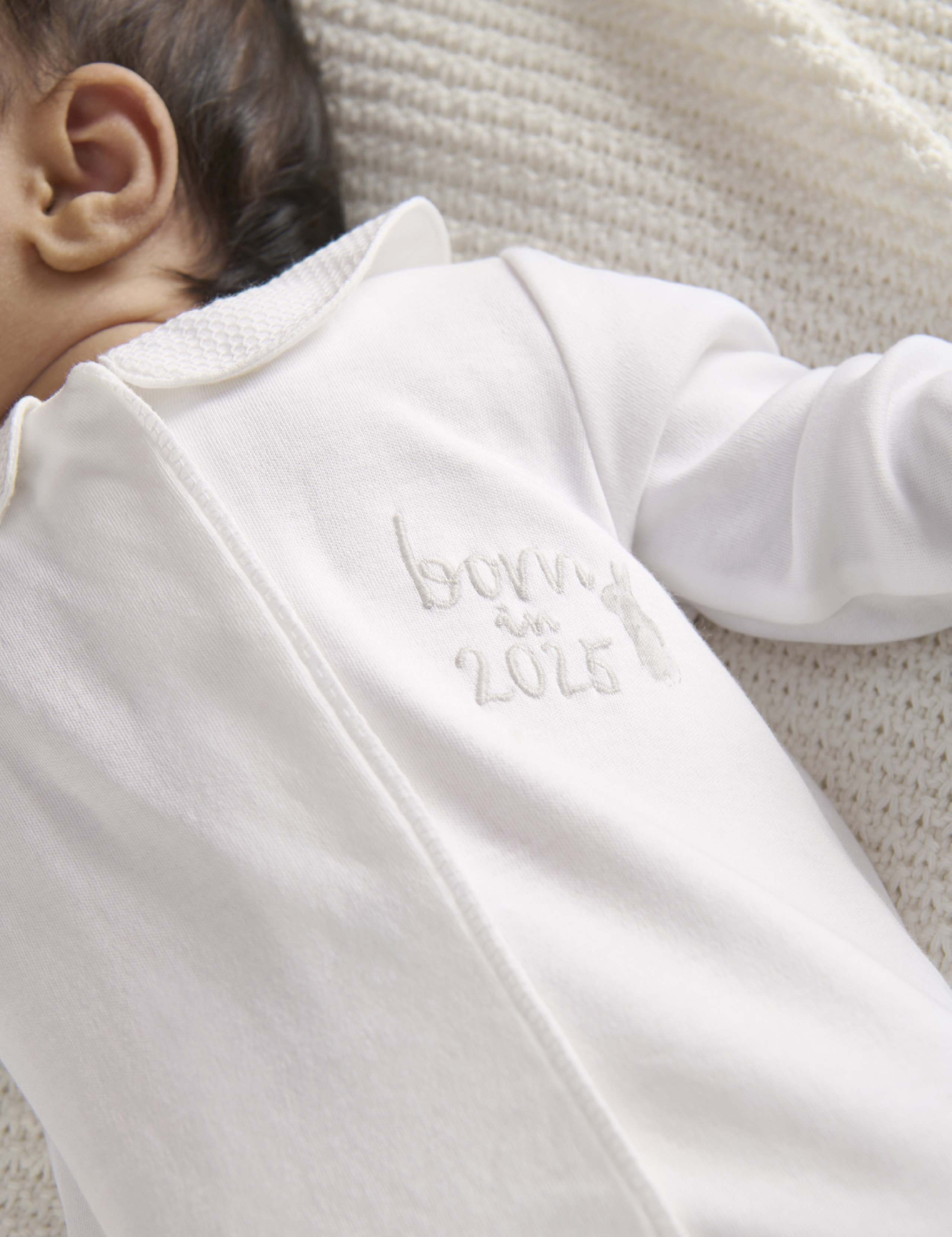 Pure Cotton Born in 2025 Sleepsuit (0-6 Mths) 5 of 5