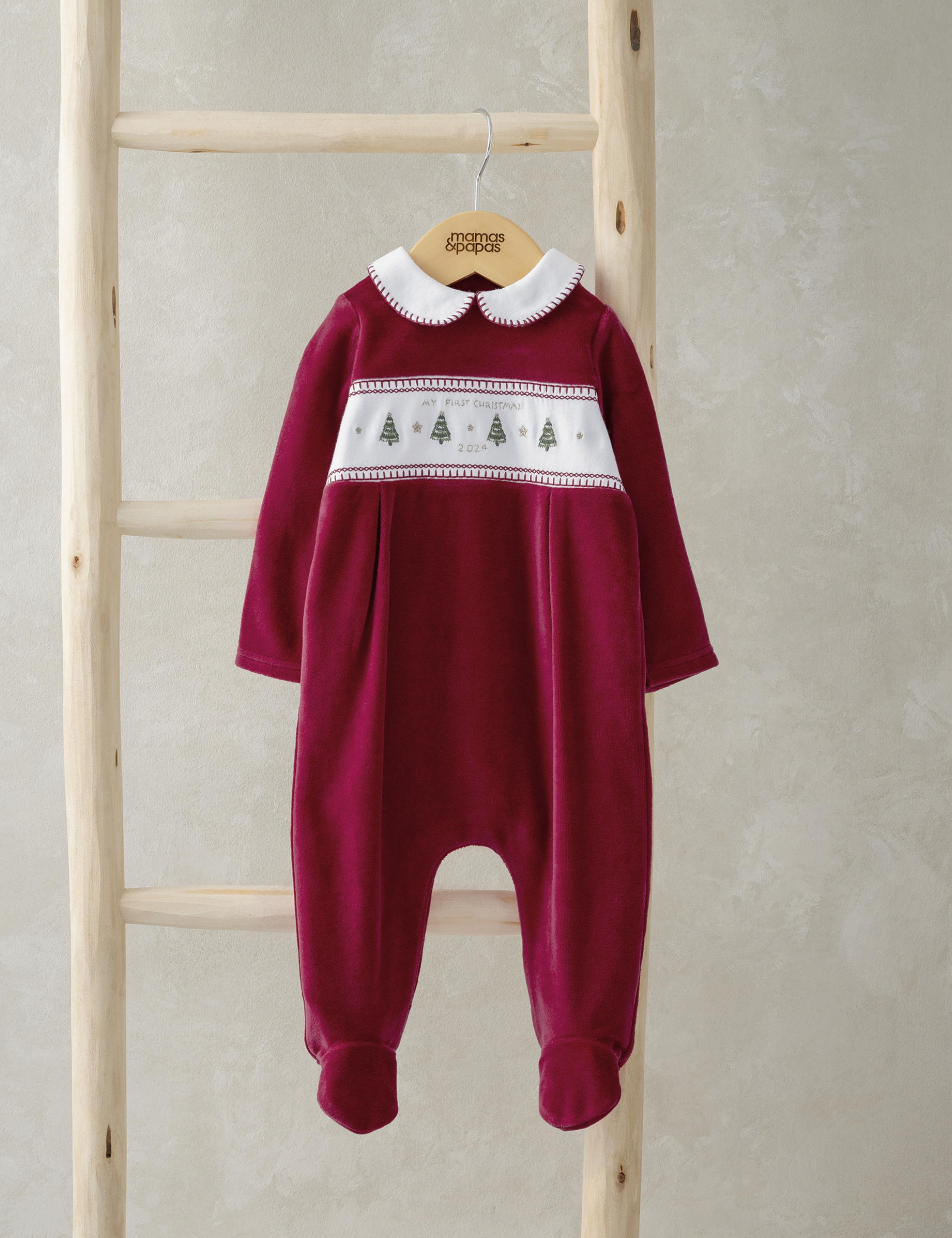 Cotton Rich My First Christmas Sleepsuit (0-12 Mths) 1 of 4