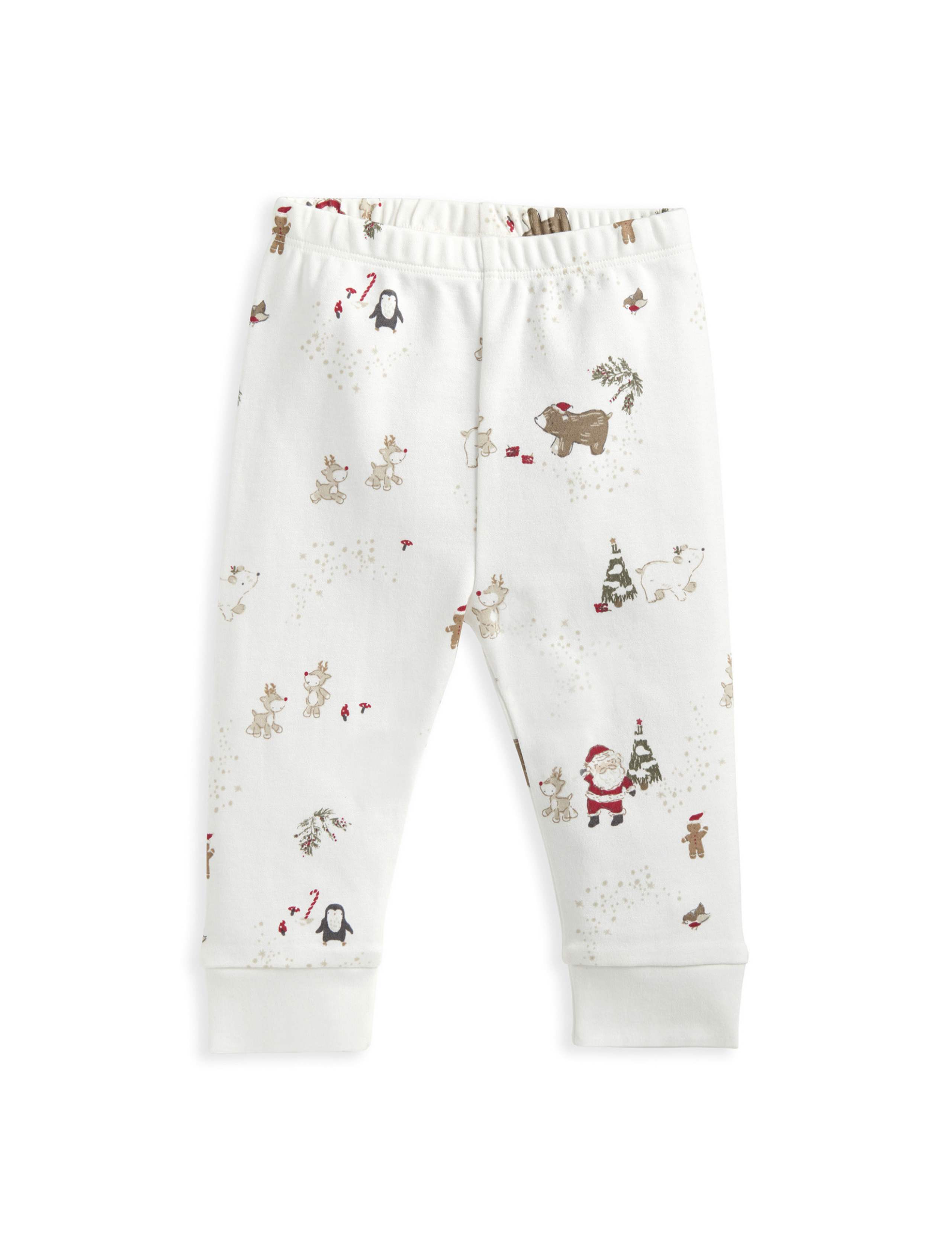 Pure Cotton Christmas Print Pyjamas (3 Mths-3 Yrs) 4 of 6