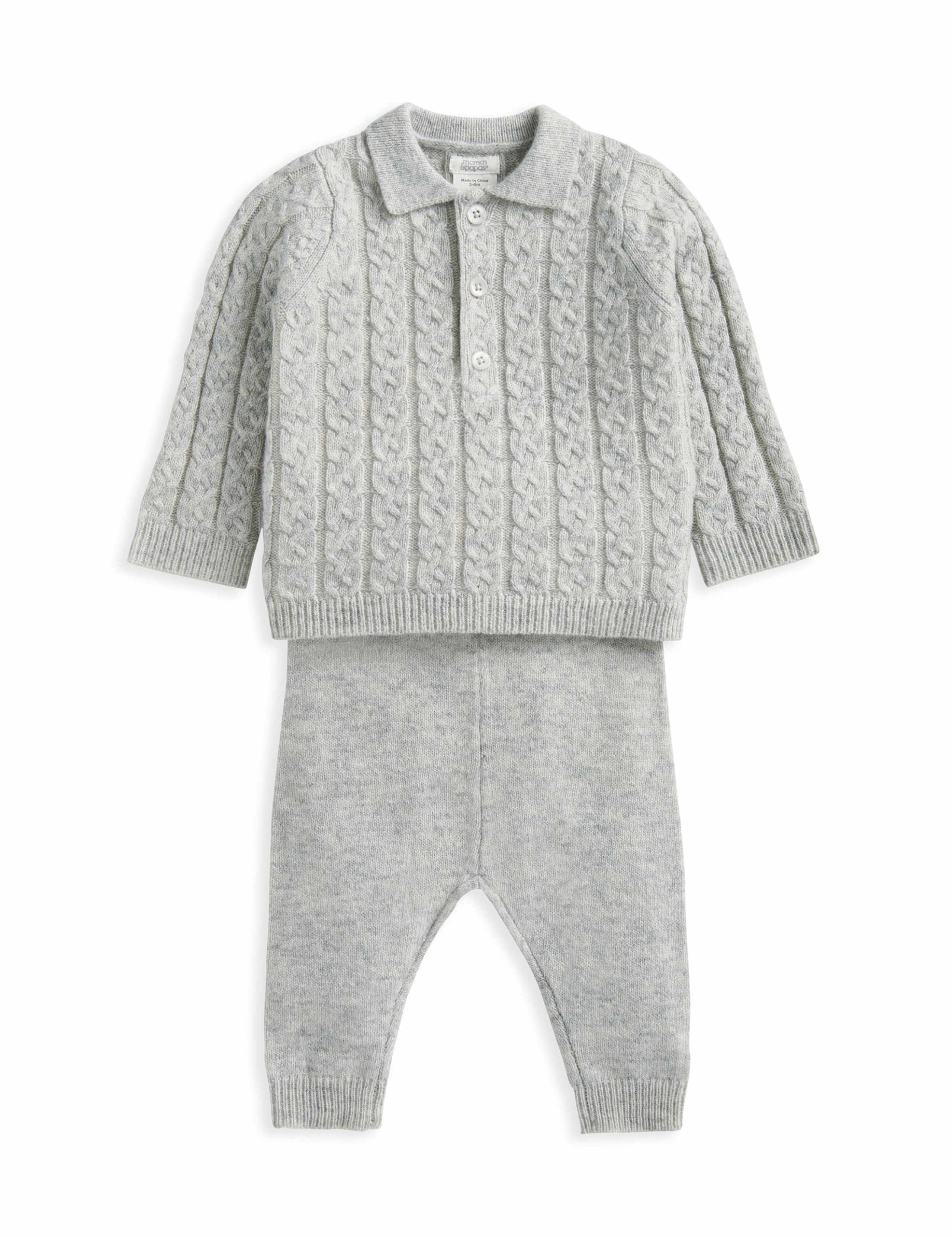 2pc Knitted Outfit with Wool (0-24 Mths) 2 of 5