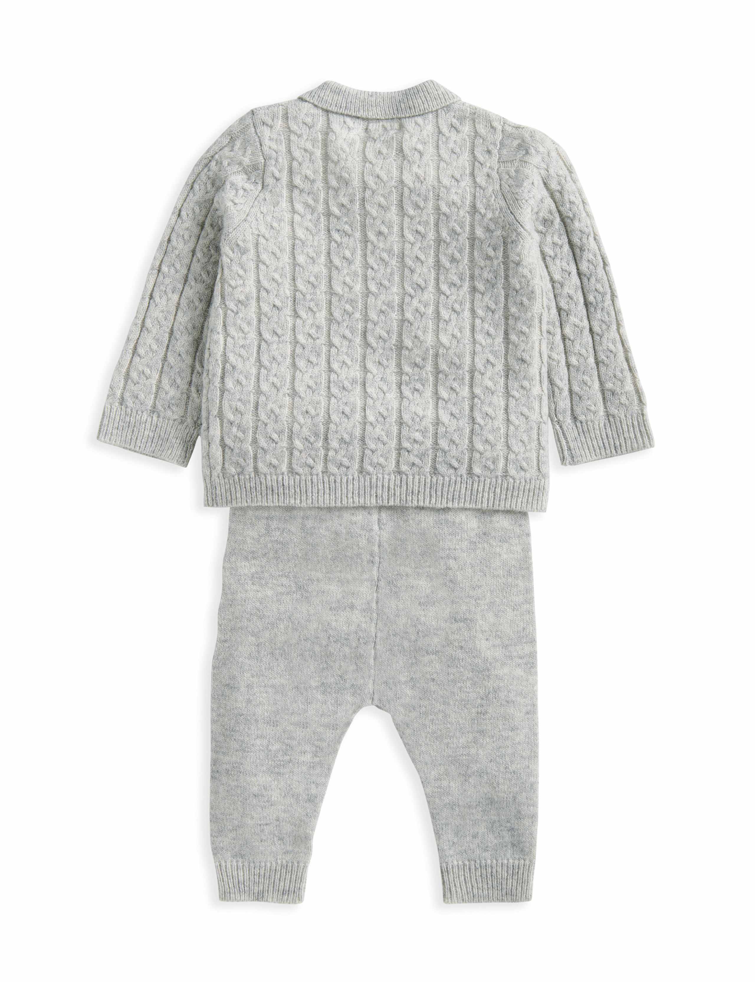 2pc Knitted Outfit with Wool (0-24 Mths) 3 of 5