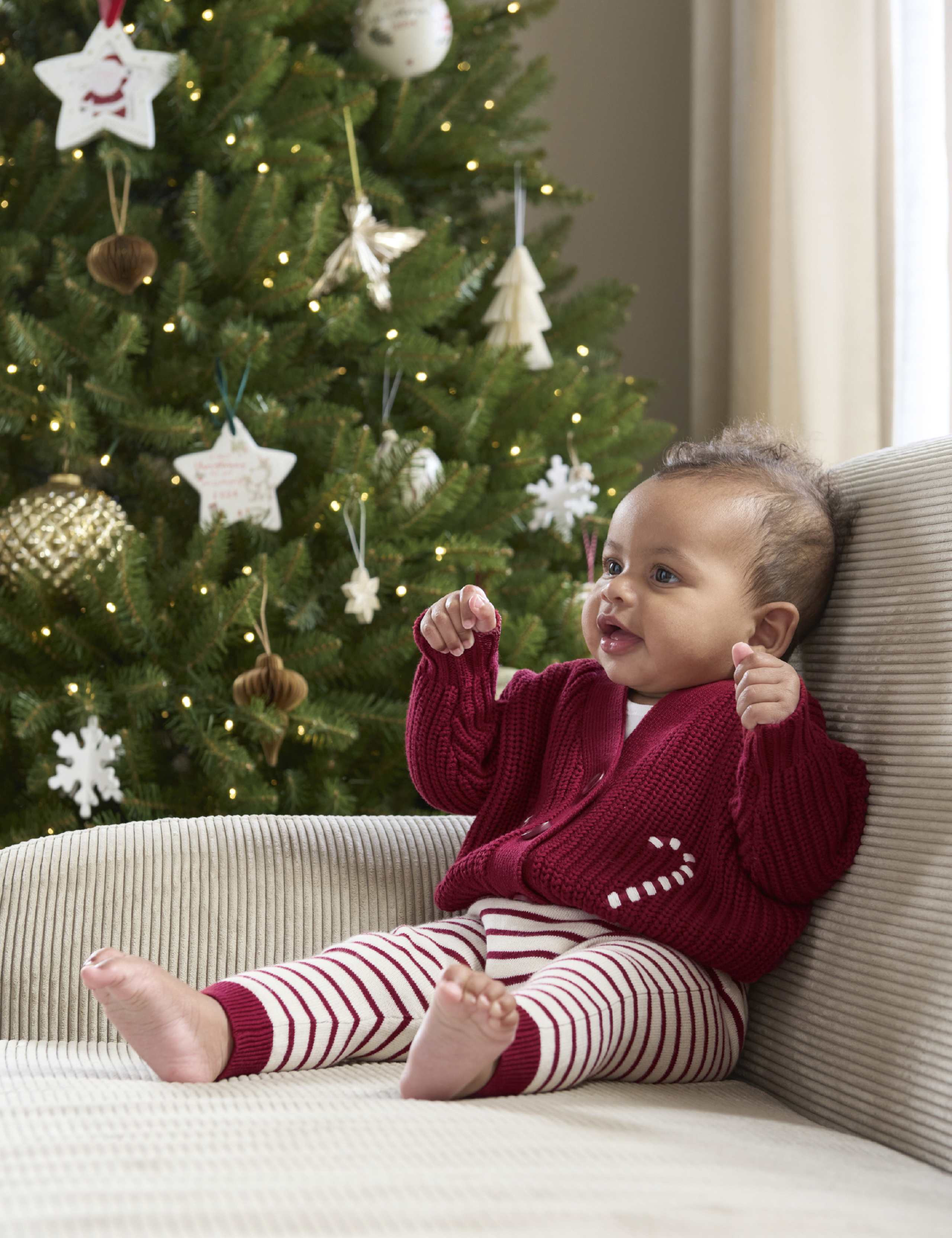 2pc Pure Cotton Ho Ho Ho Slogan Outfit (0-3 Yrs) 6 of 8