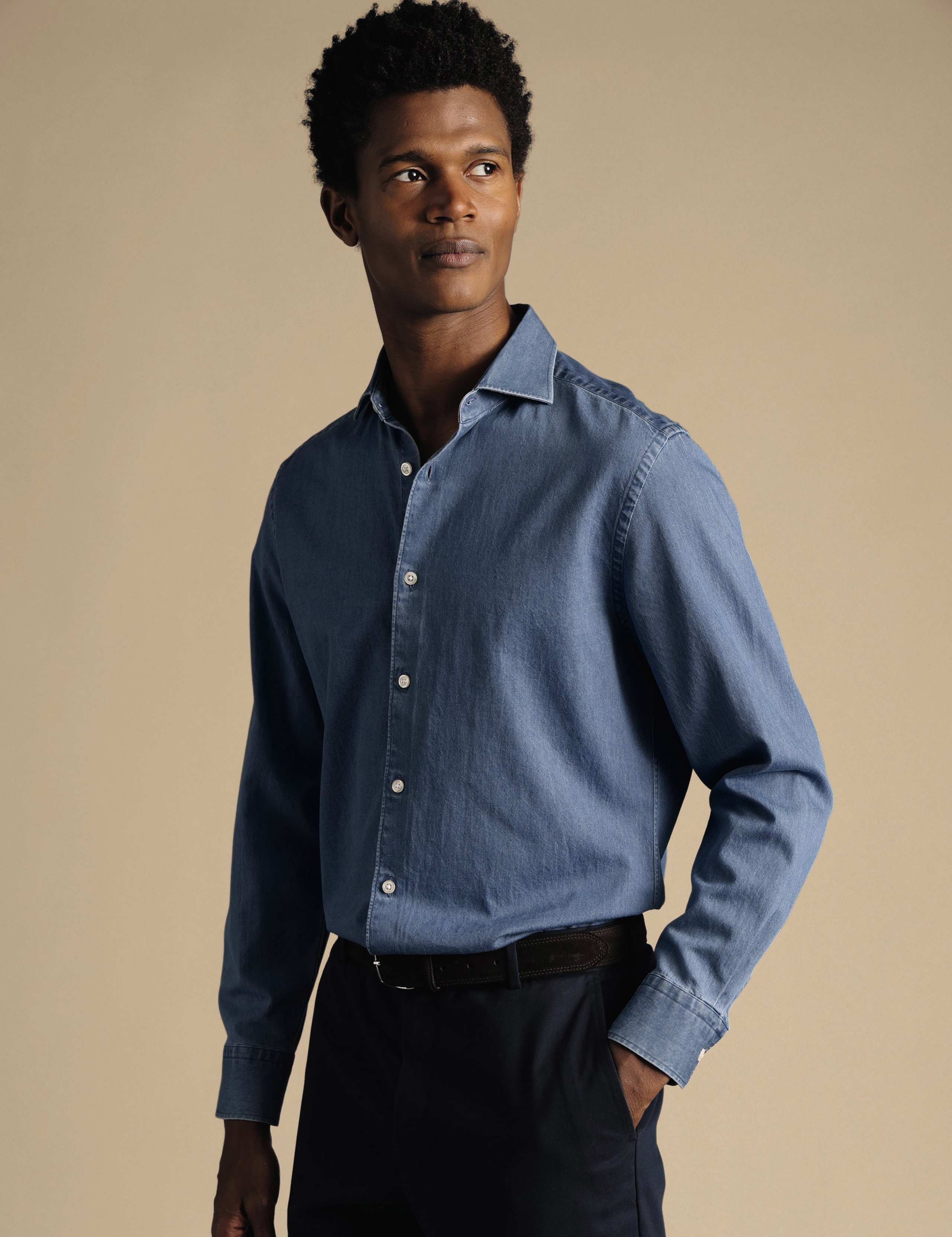 Slim Fit Denim Shirt 1 of 6