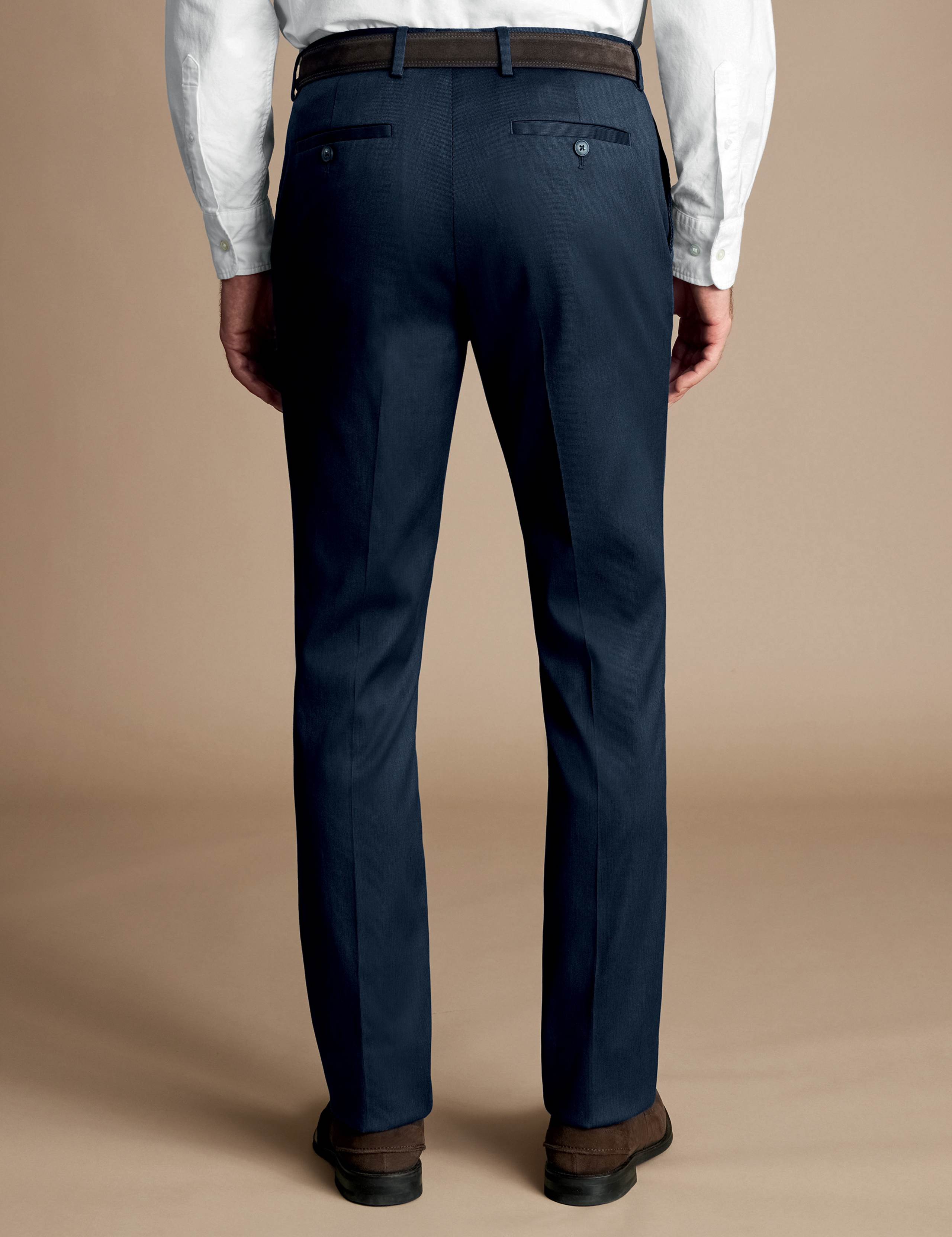 Slim Fit Cotton Rich Textured Trousers 4 of 5