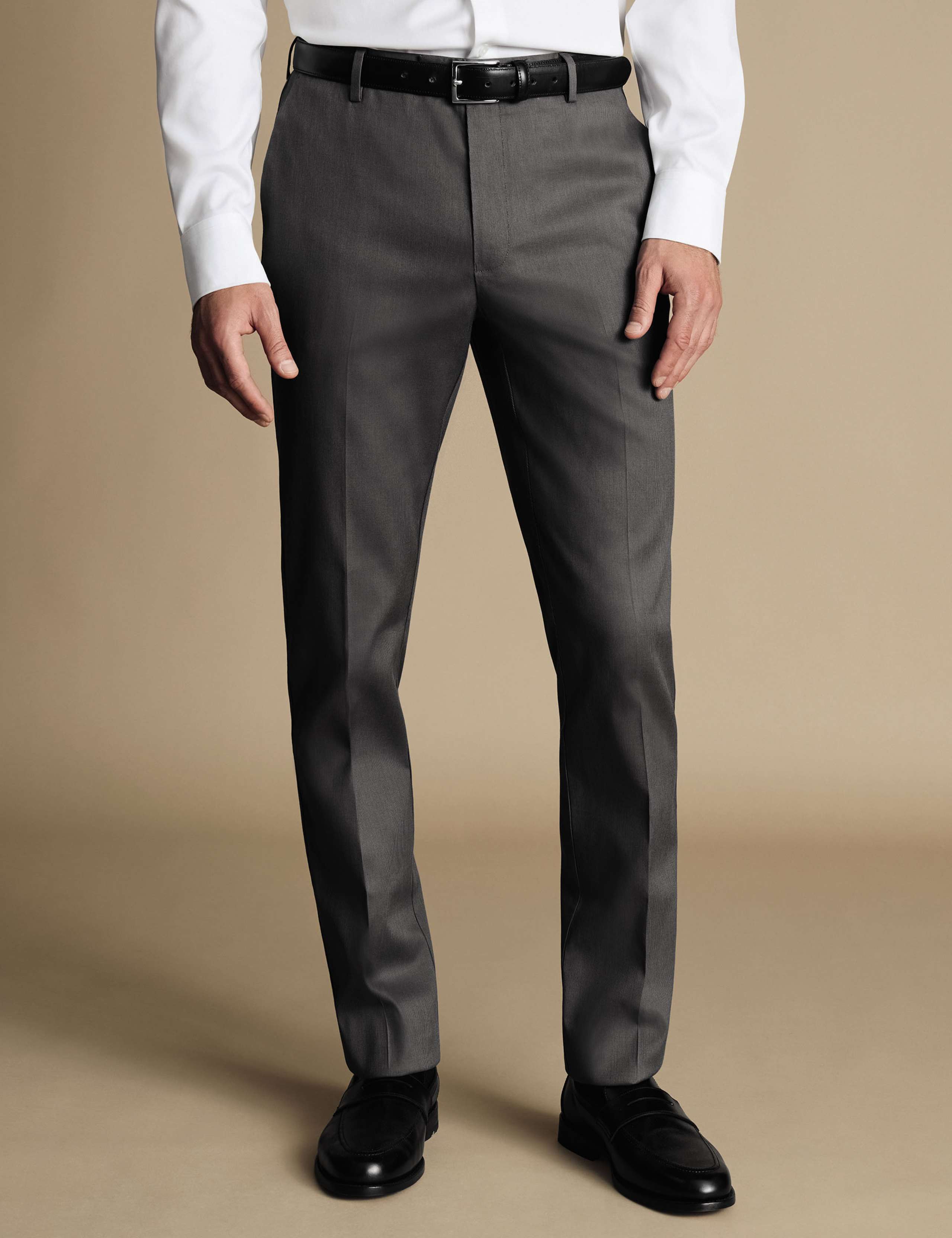 Slim Fit Cotton Rich Textured Trousers 3 of 5