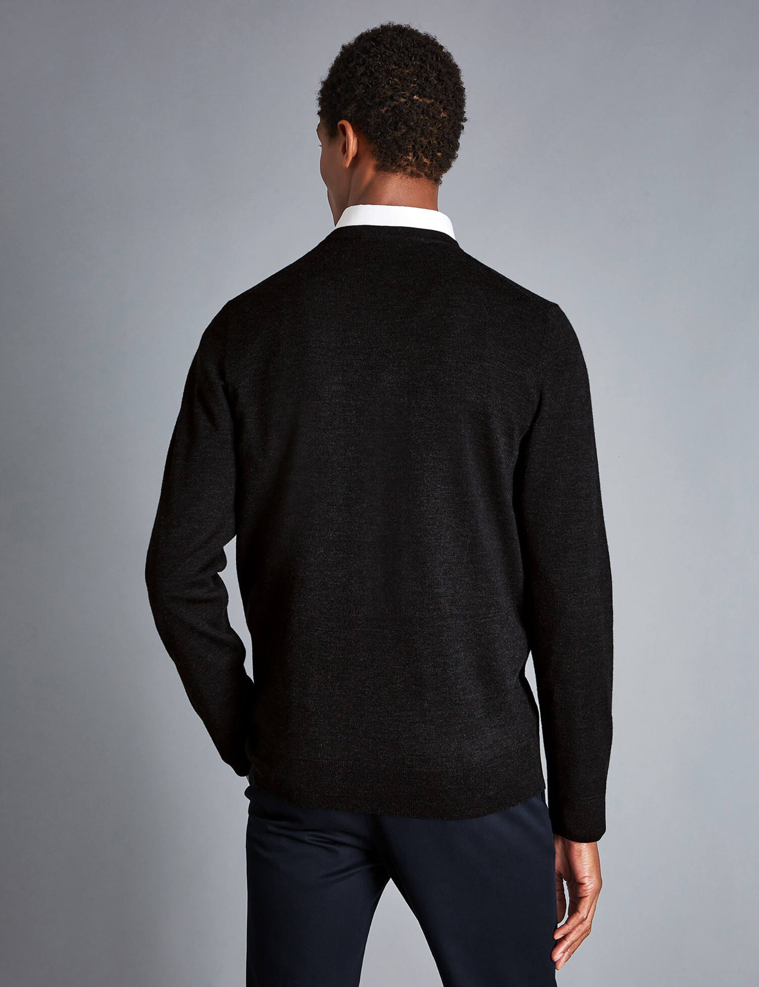 Pure Wool V-Neck Jumper 3 of 7