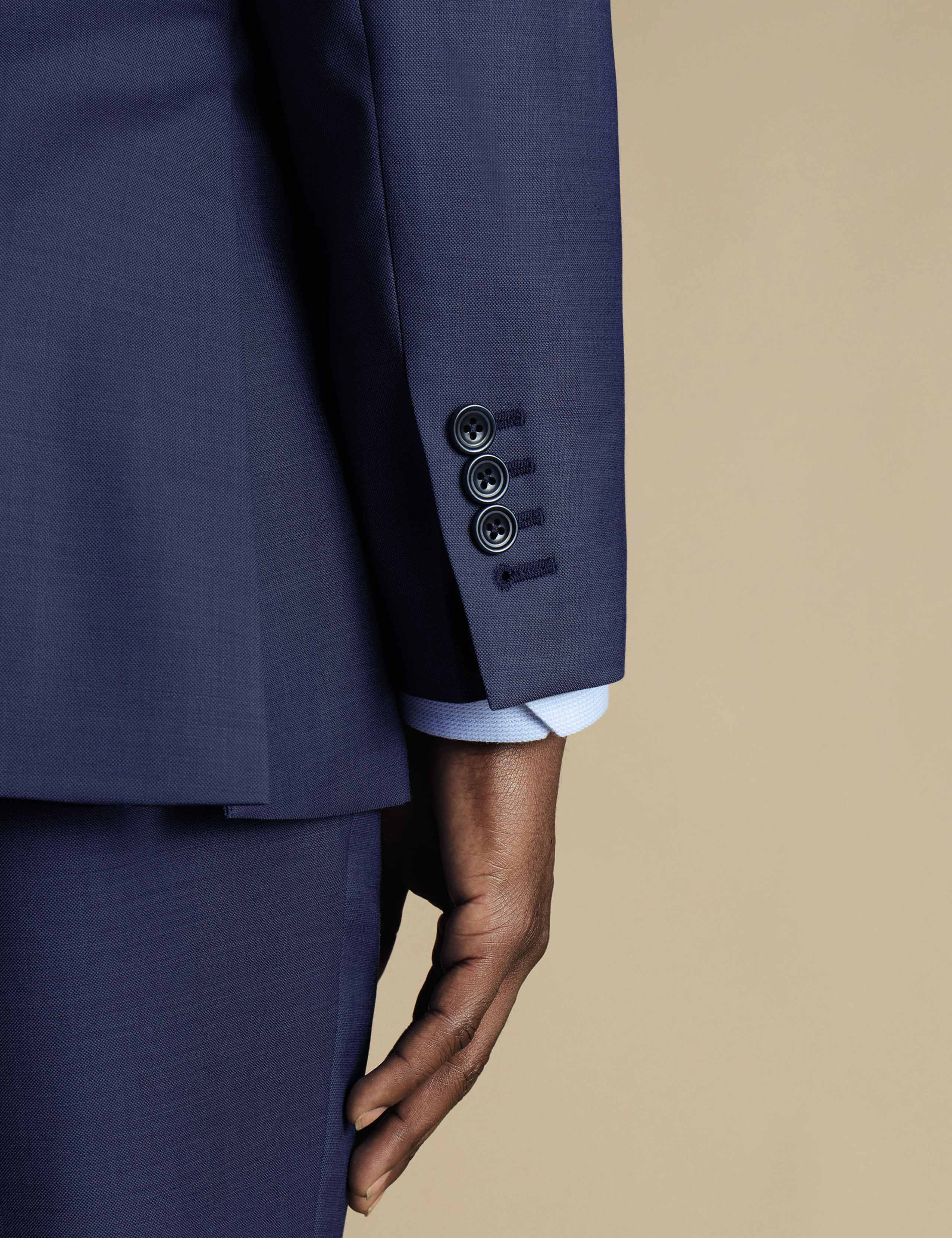 Slim Fit Pure Wool Sharkskin Suit Jacket 3 of 4