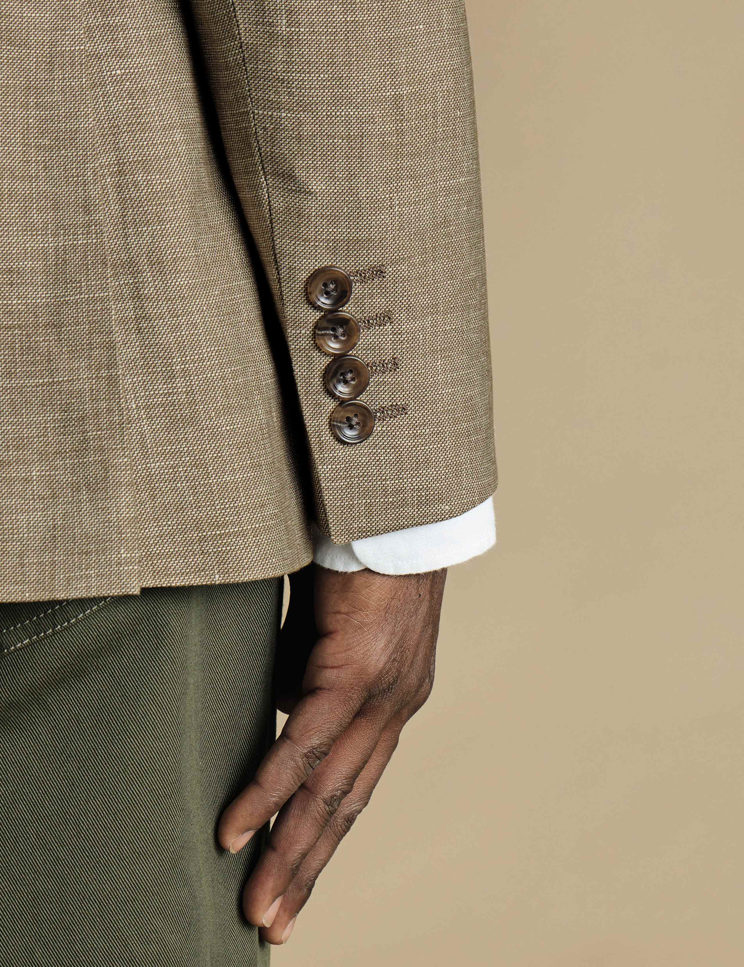 Slim Fit Linen Blend Suit Jacket 4 of 5