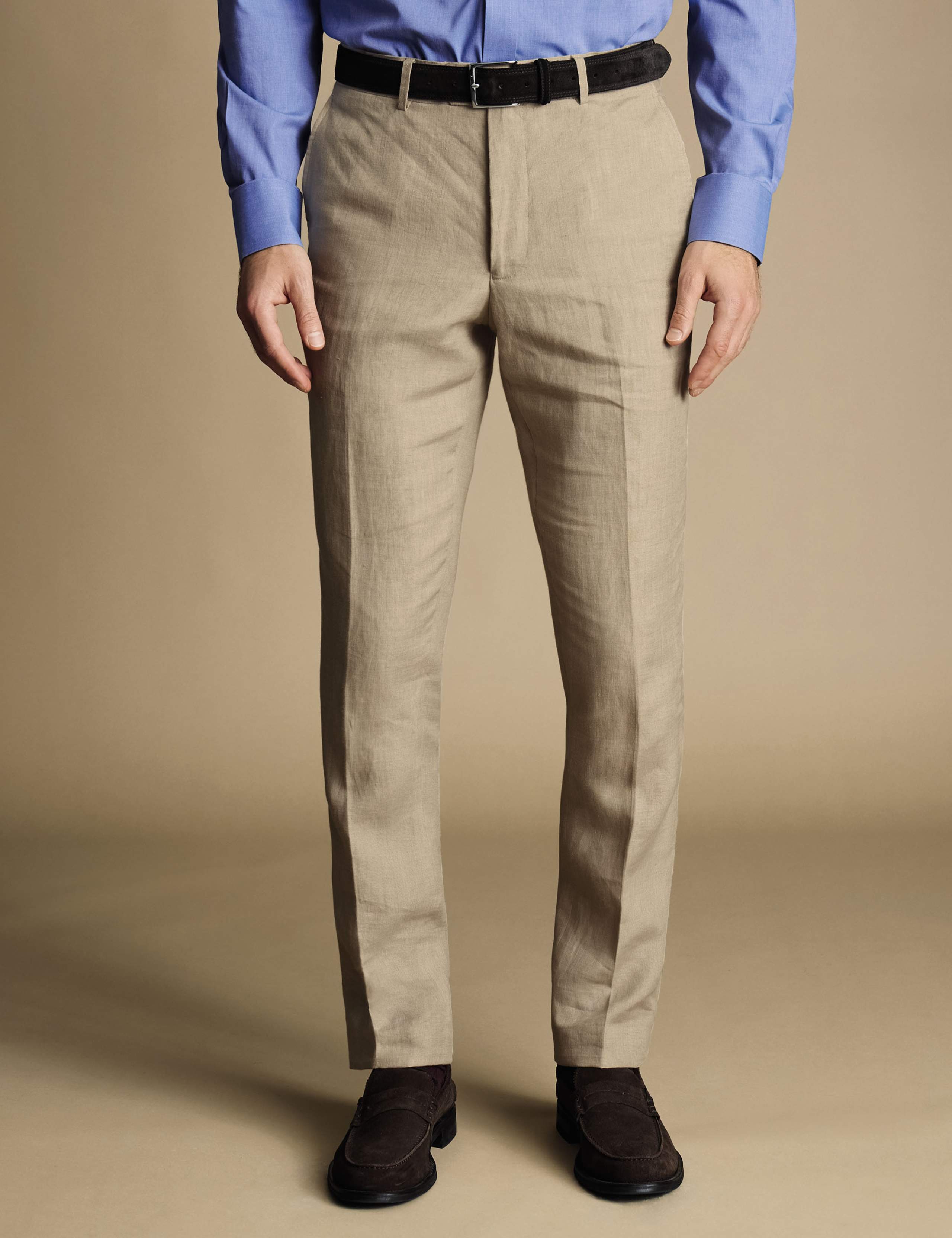 Slim Fit Pure Linen Trousers 3 of 6