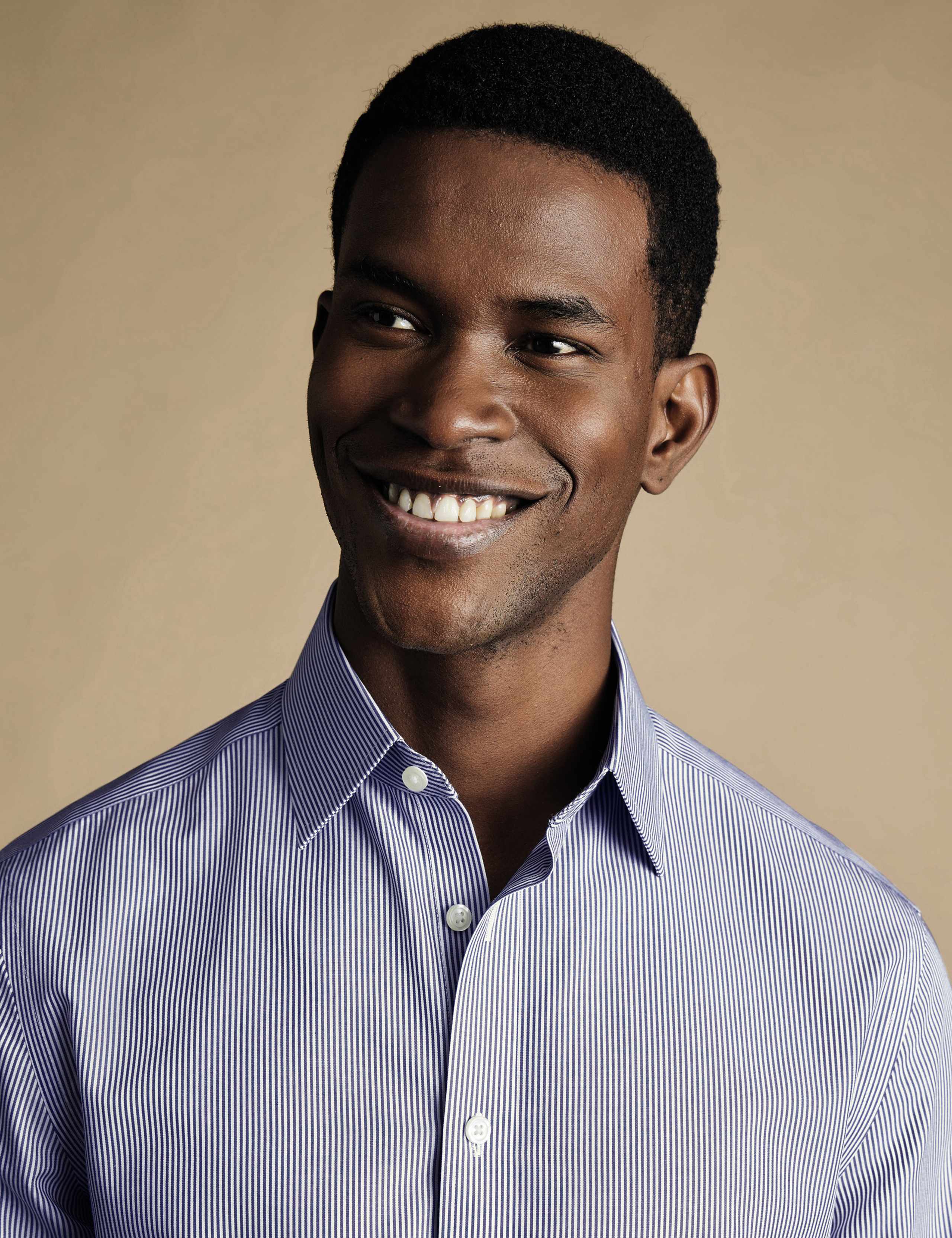 Slim Fit Non Iron Pure Cotton Striped Shirt 3 of 6