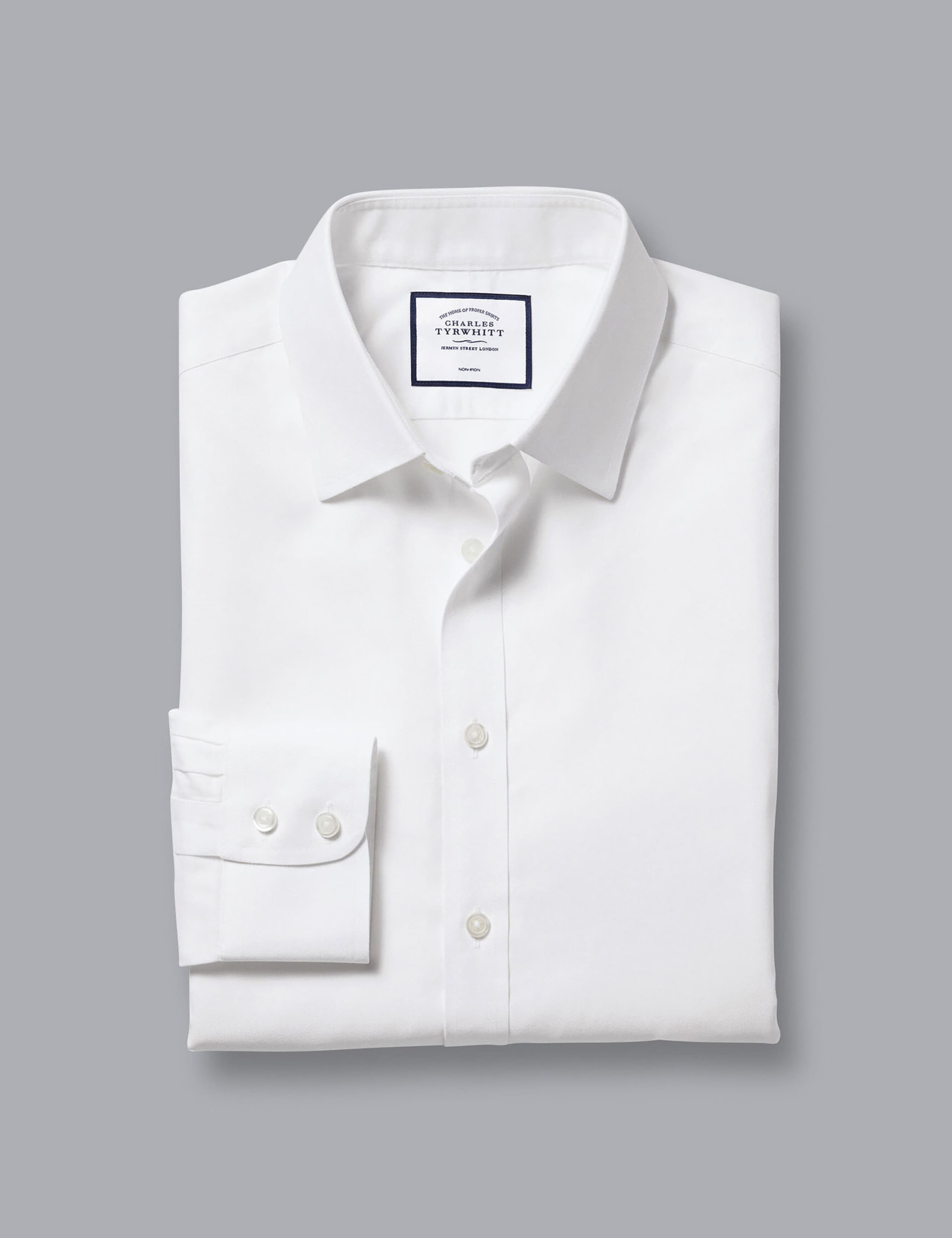 Slim Fit Non Iron Pure Cotton Twill Shirt 2 of 6