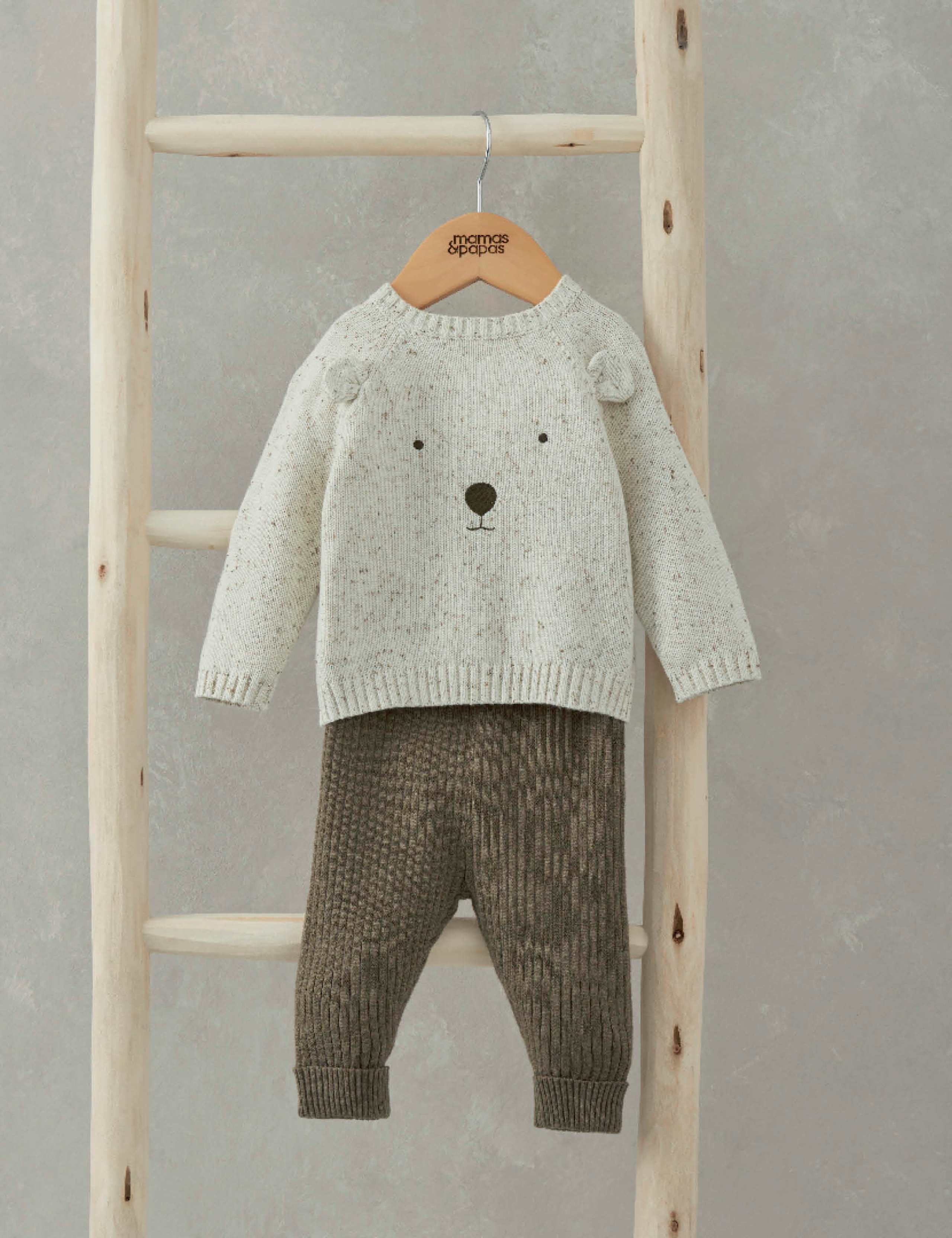 2pc Pure Cotton Knitted Bear Outfit (7lbs-1 Yrs) 1 of 6