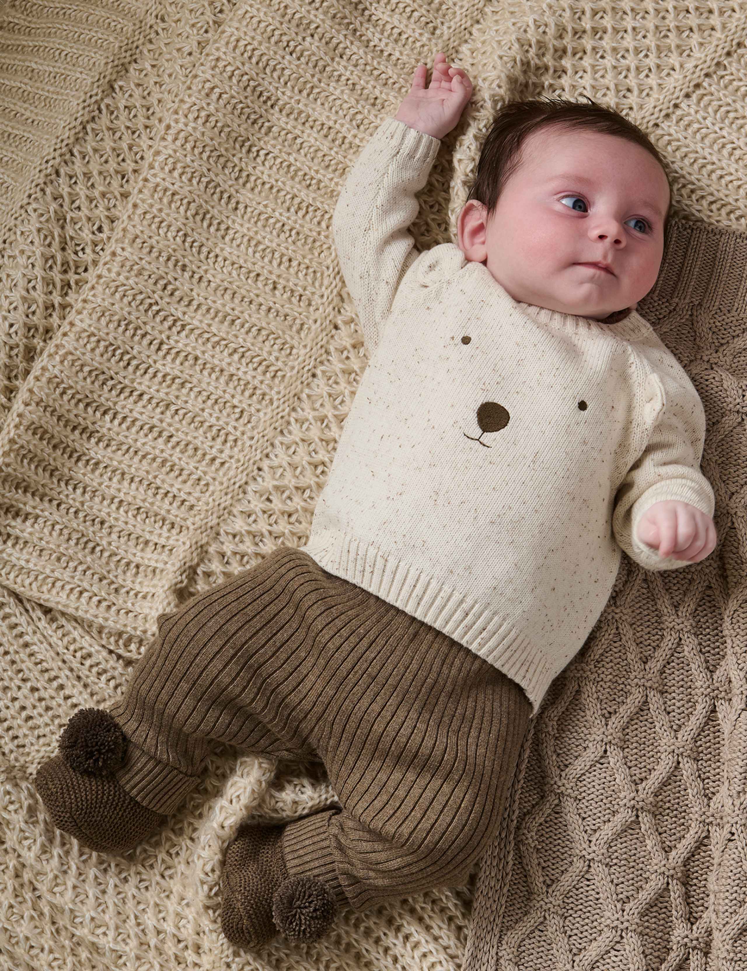 2pc Pure Cotton Knitted Bear Outfit (7lbs-1 Yrs) 3 of 6