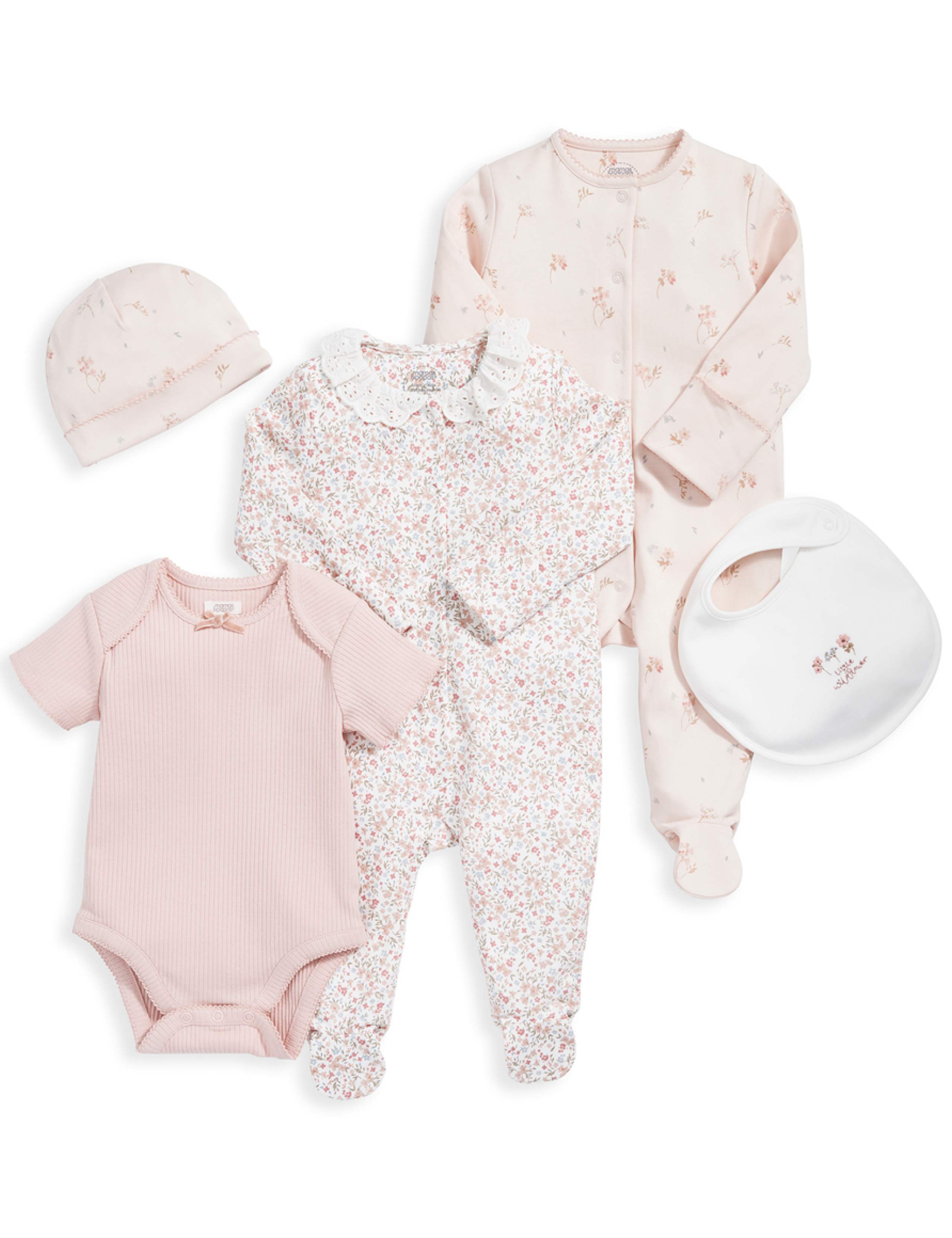 5pc Pure Cotton Floral Starter Set (7lbs-1 Yrs) 2 of 7
