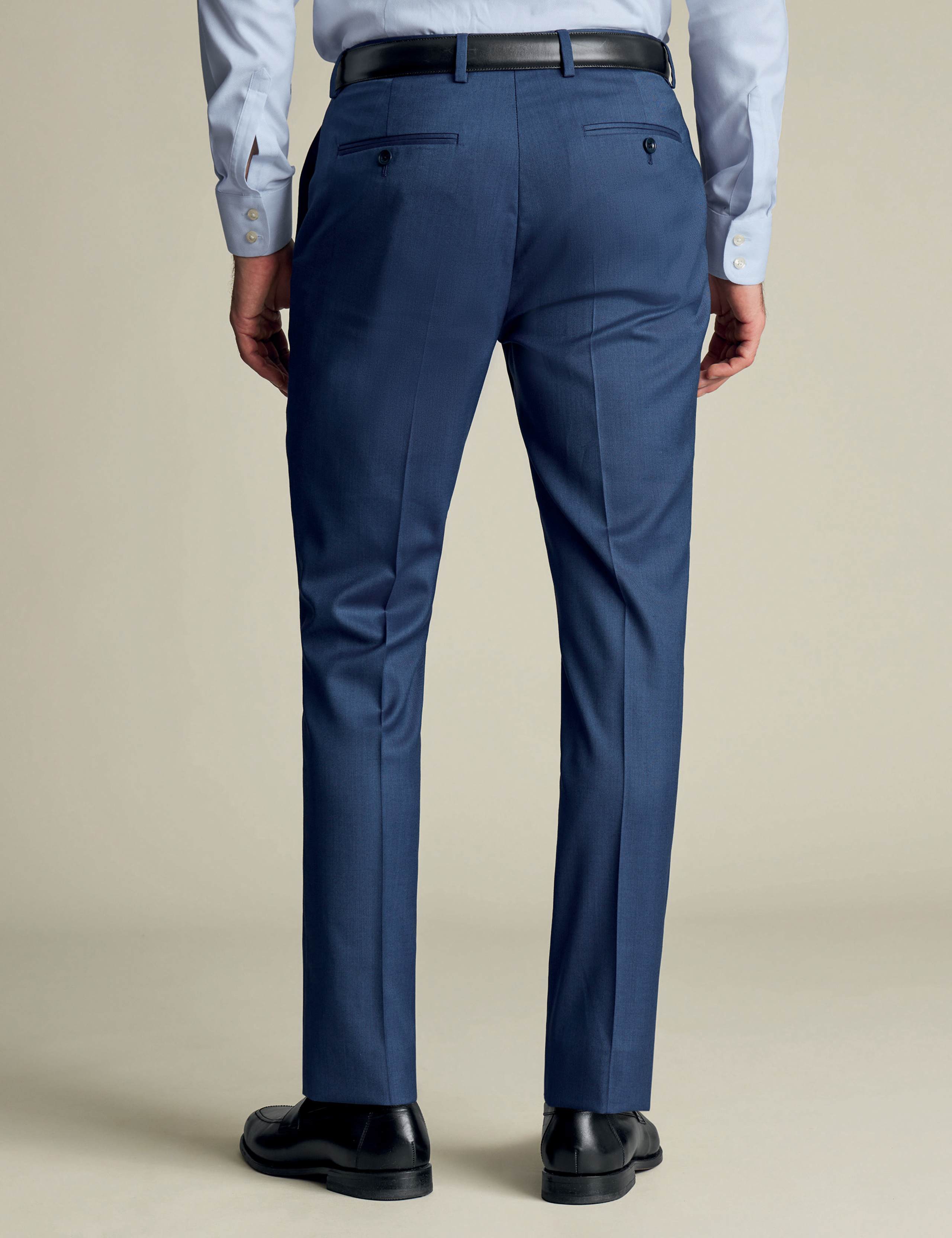 Regular Fit Pure Wool Flat Front Trousers 3 of 4