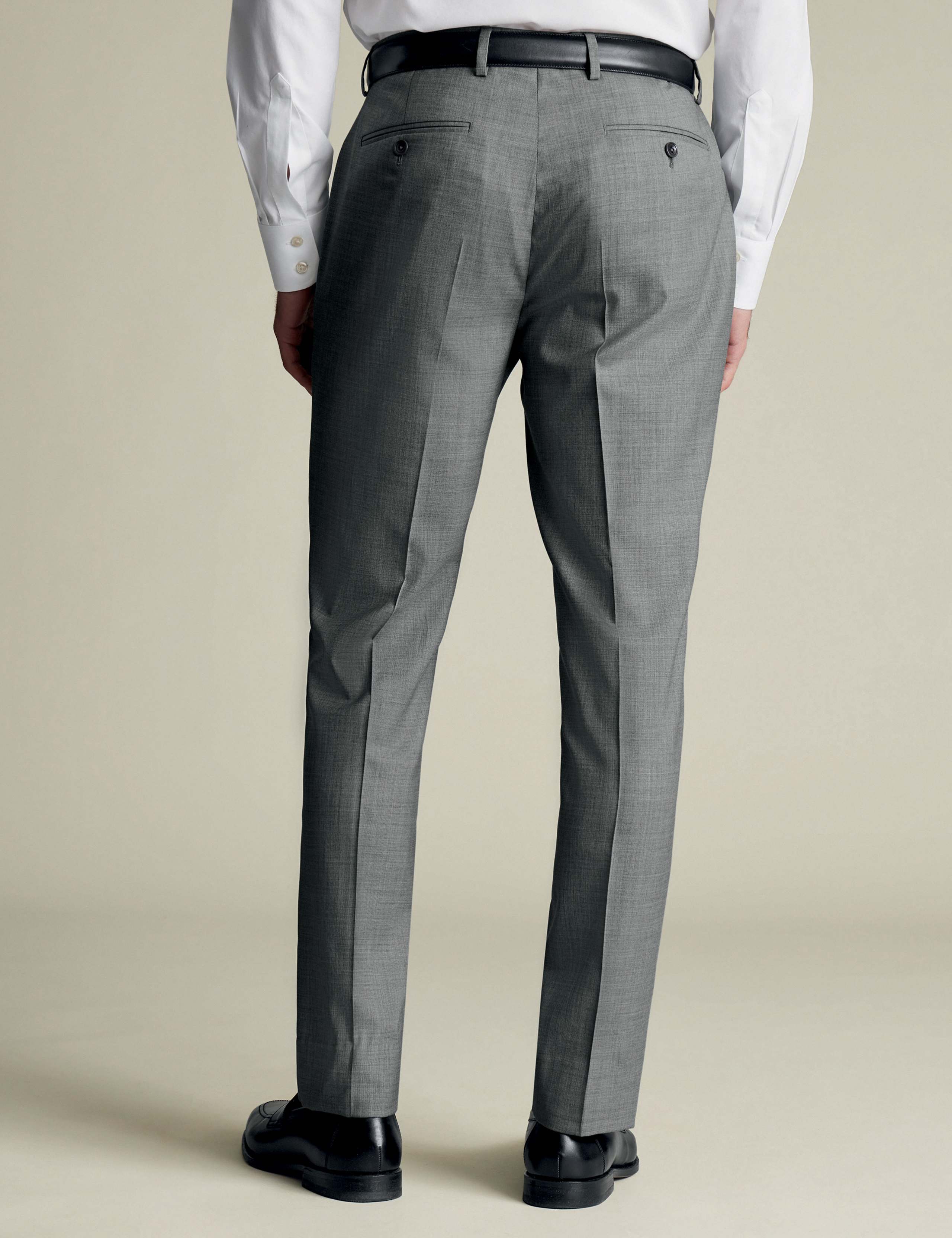 Regular Fit Pure Wool Flat Front Trousers 3 of 4