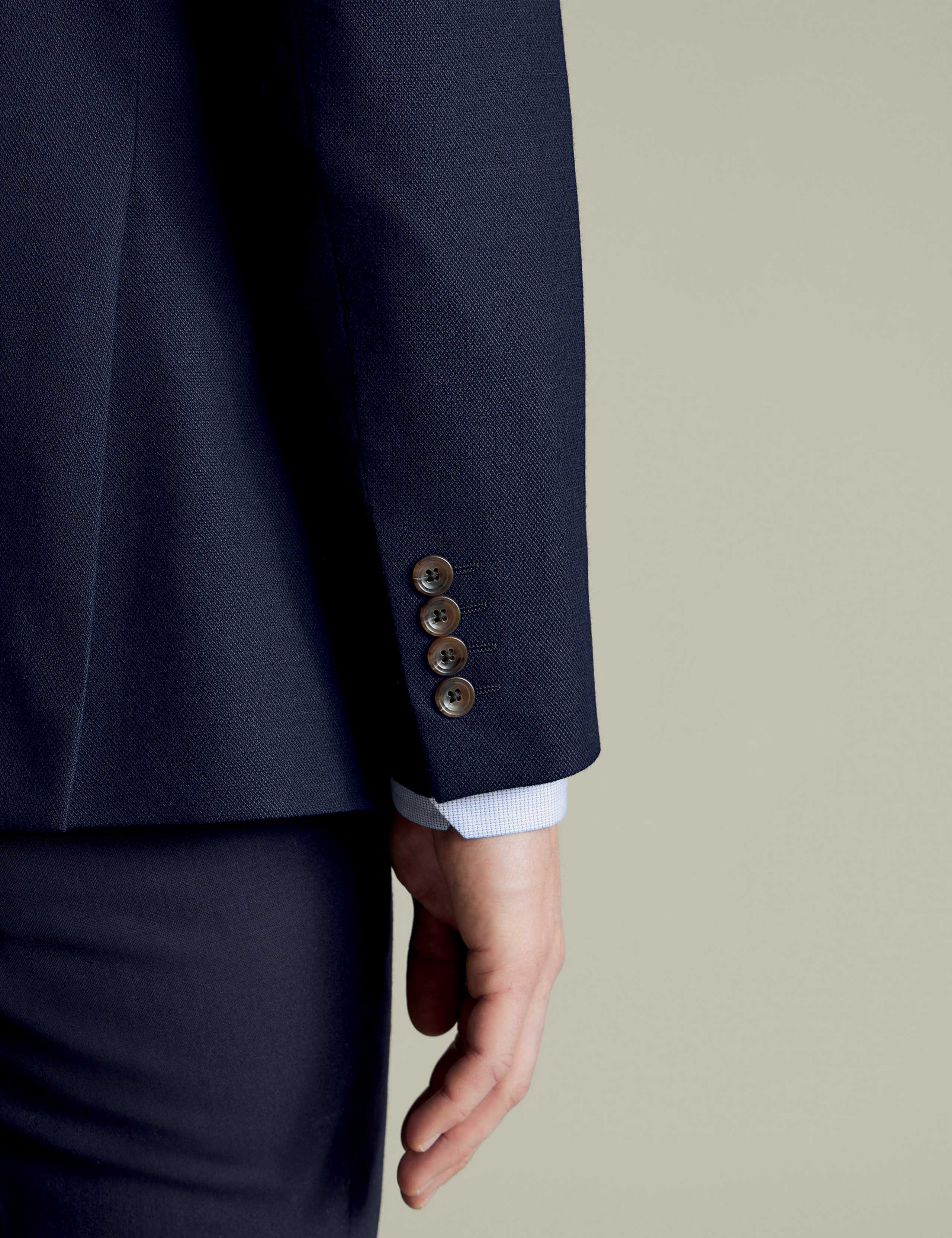 Slim Fit Wool Rich Stretch Textured Jacket 4 of 5