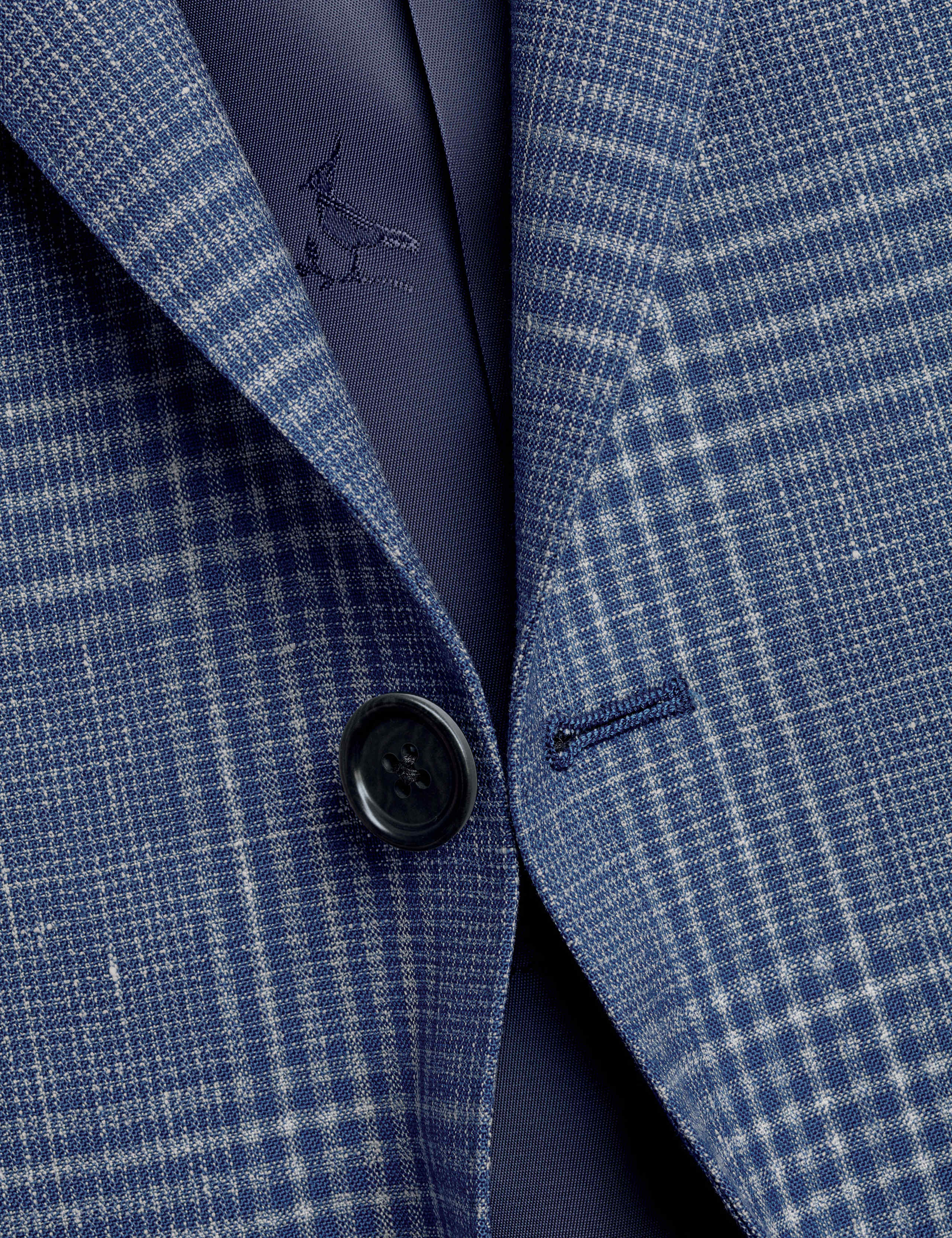 Slim Fit Wool Rich Linen Blend Check Jacket 5 of 5