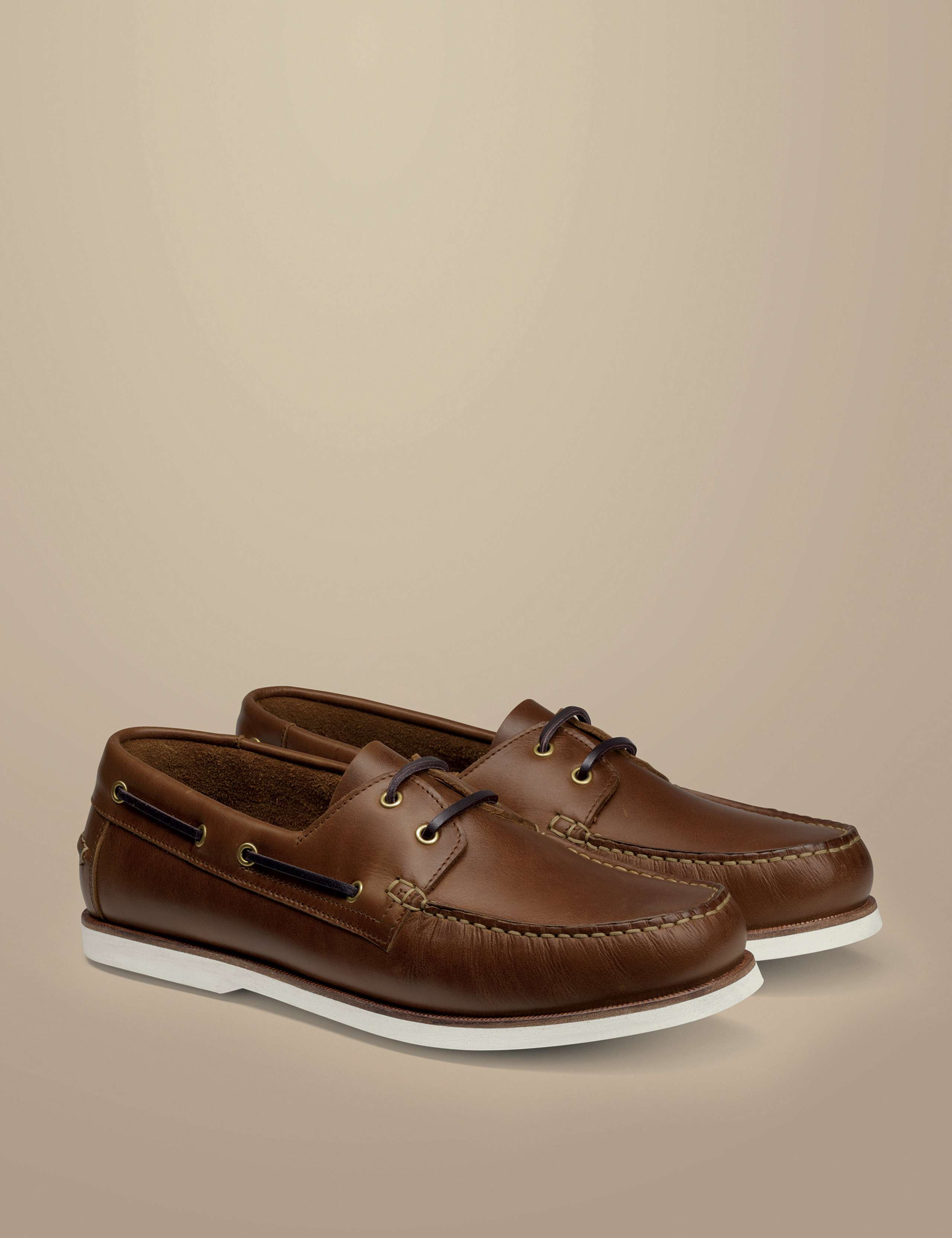 Leather Slip-On Boat Shoes 2 of 4