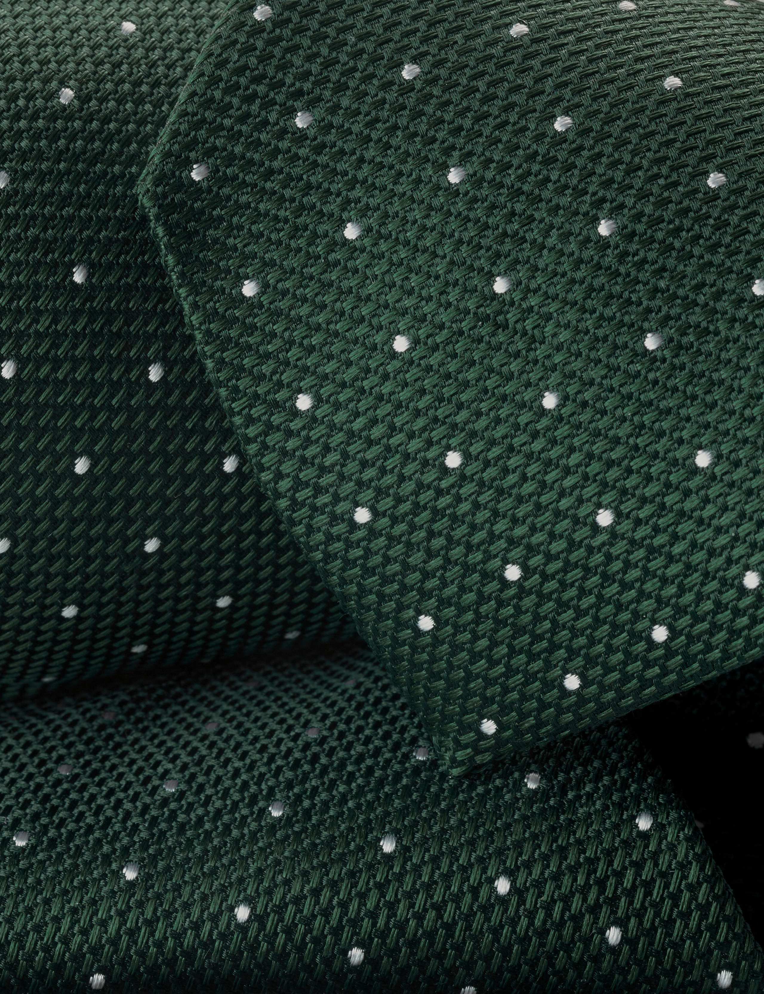 Polka Dot Pure Silk Tie 2 of 2