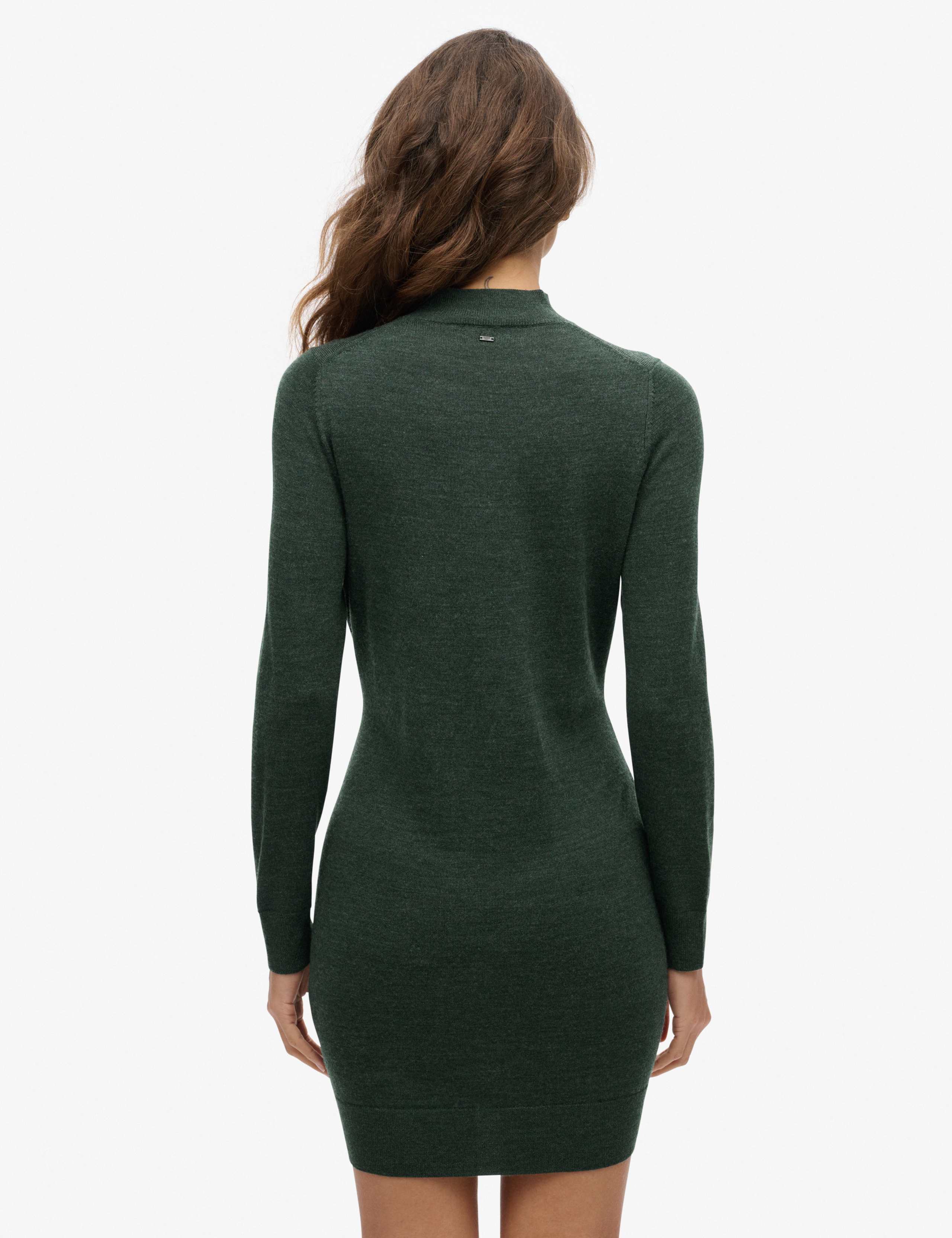 Pure Merino Wool Knitted Mini Relaxed Dress 2 of 5