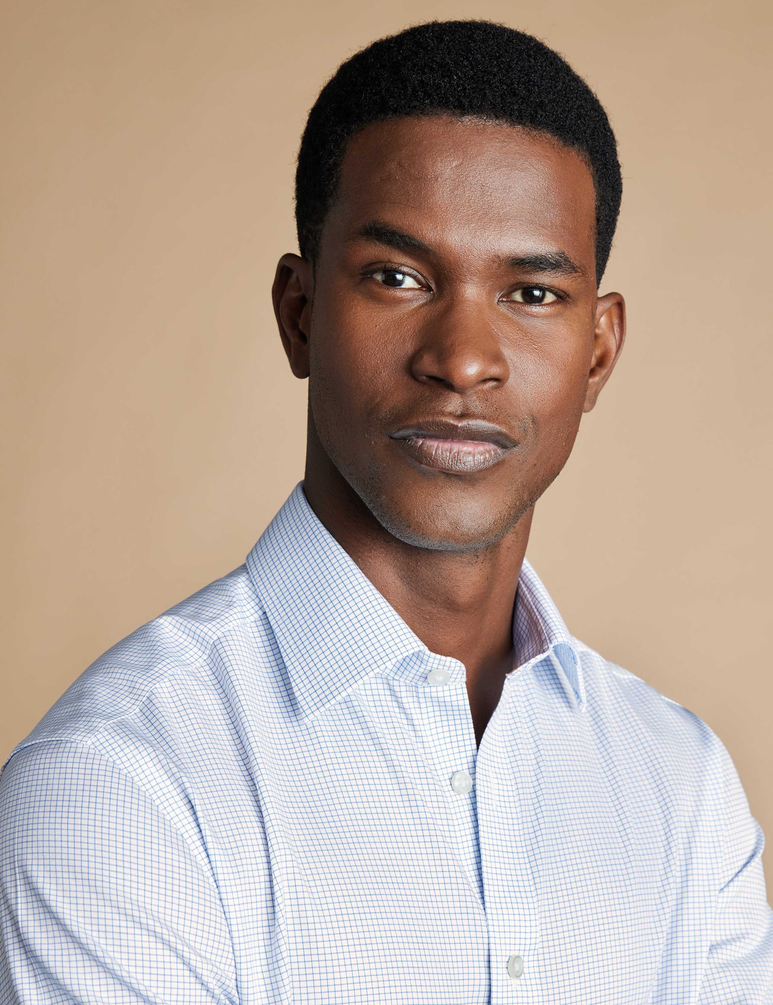 Slim Fit Non Iron Pure Cotton Check Shirt 2 of 4