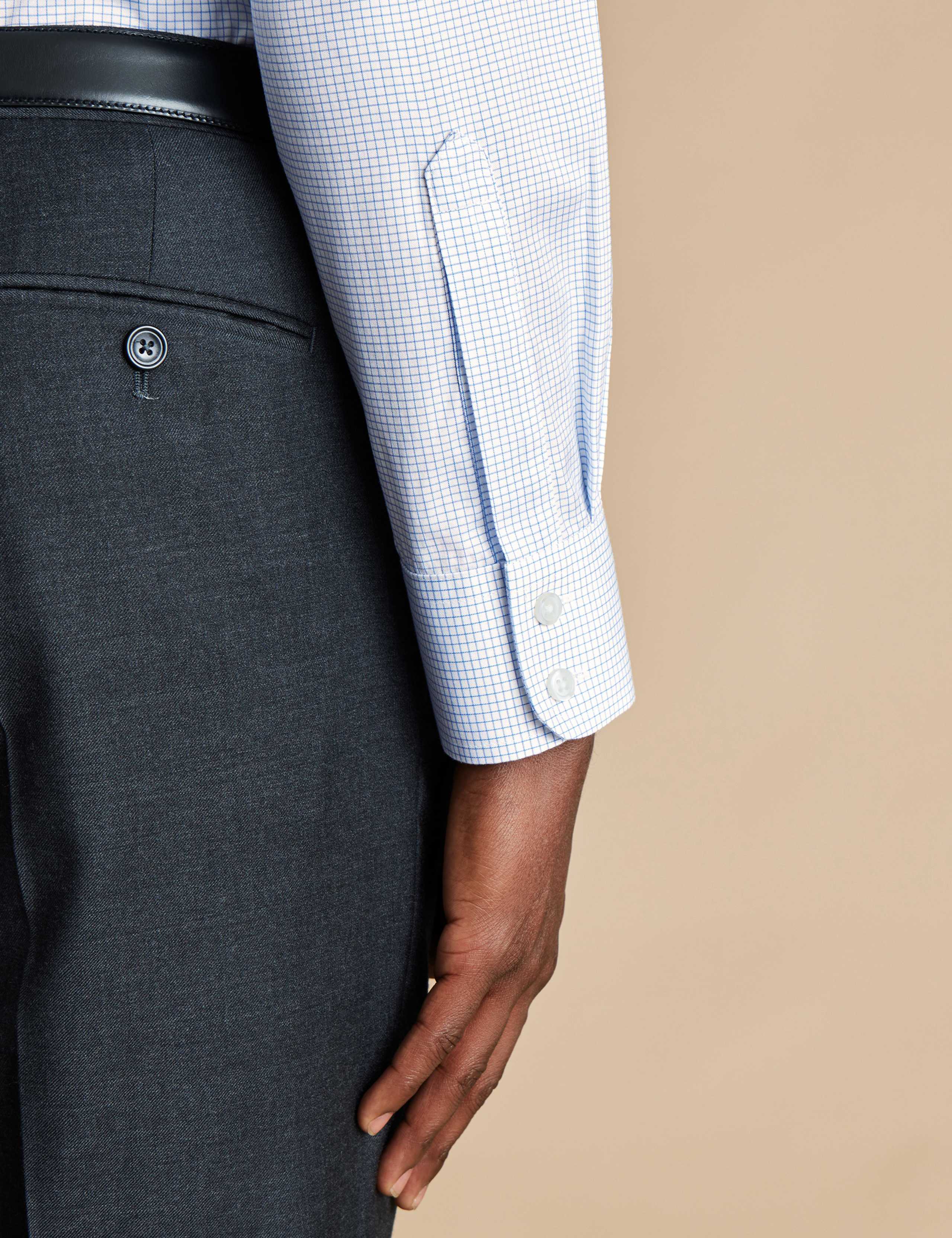 Slim Fit Non Iron Pure Cotton Check Shirt 3 of 4