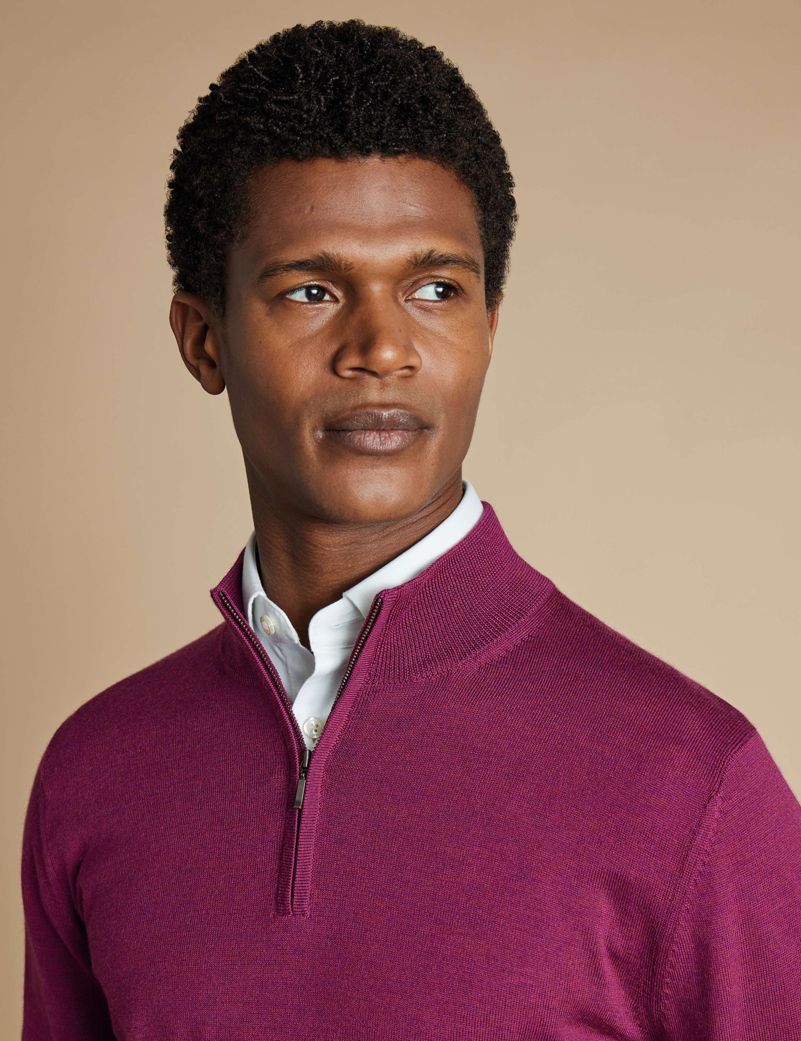 Pure Merino Wool Half Zip Jumper 3 of 5