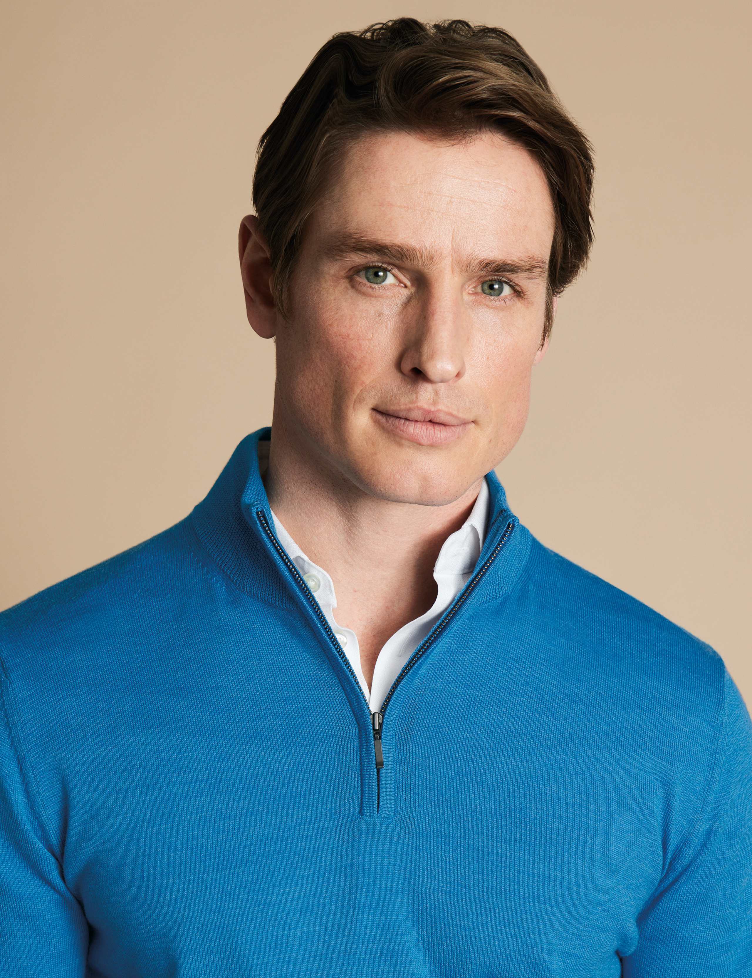 Pure Merino Wool Half Zip Jumper 3 of 5