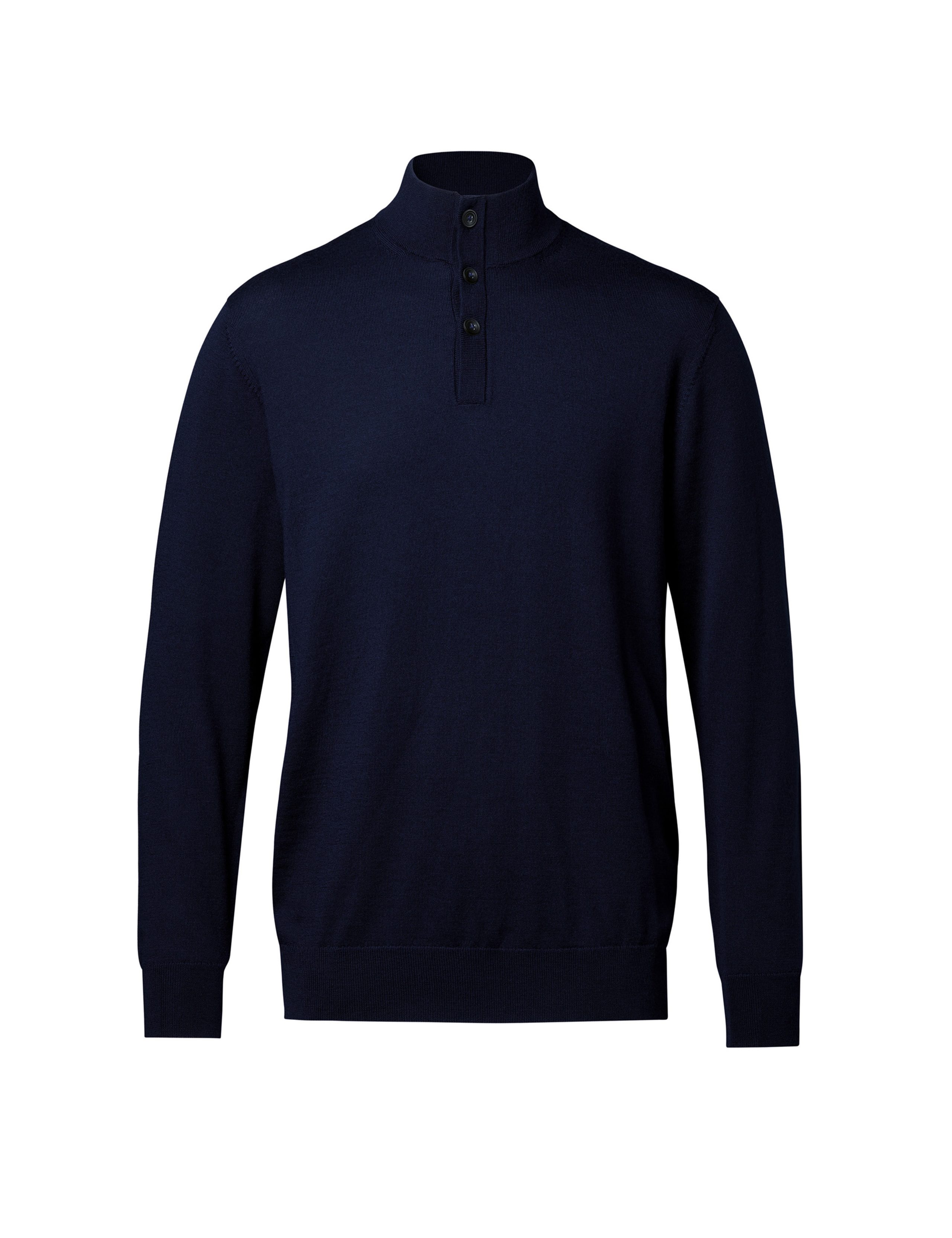 Pure Merino Wool Button Neck Jumper 2 of 5