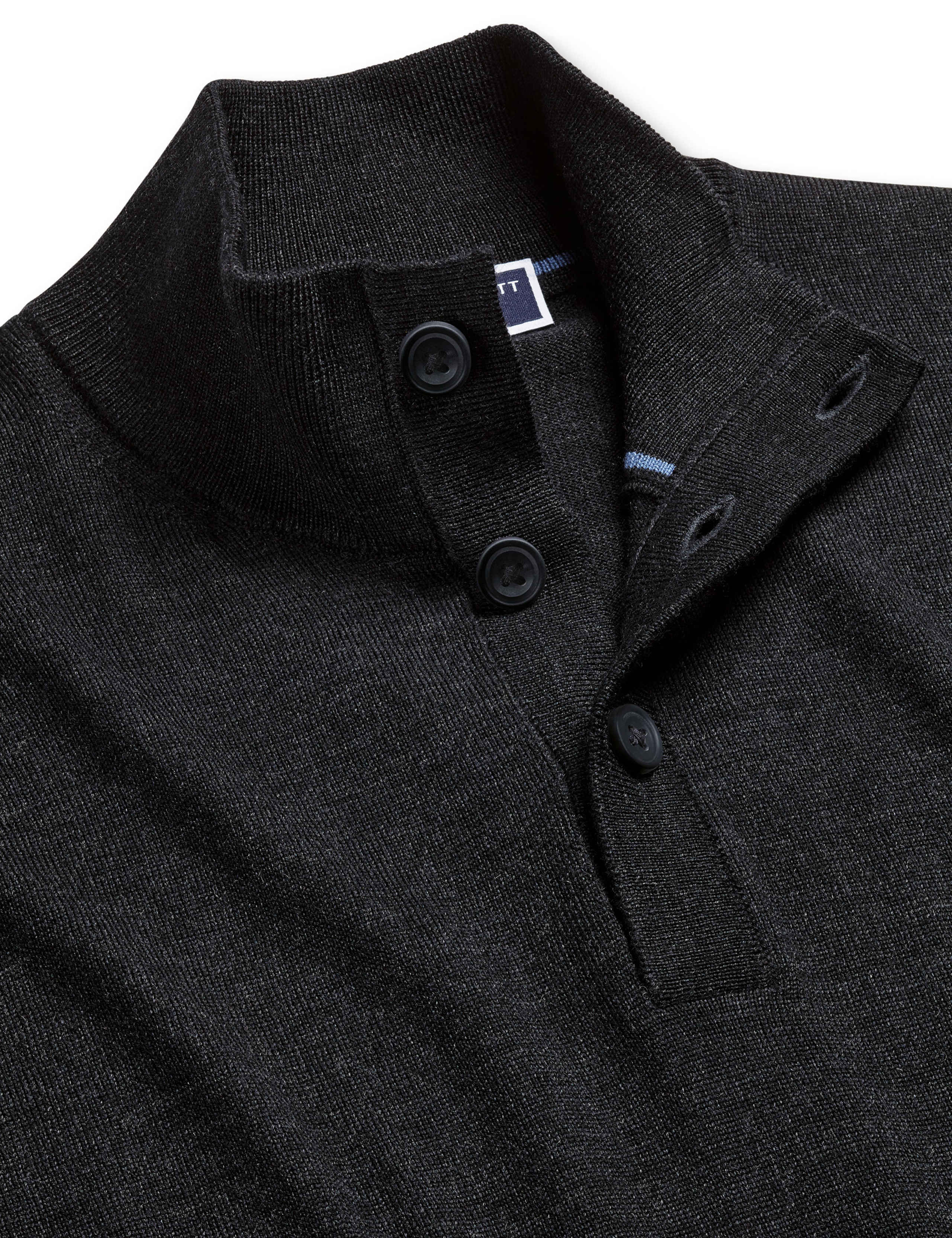 Pure Merino Wool Button Neck Jumper 5 of 6