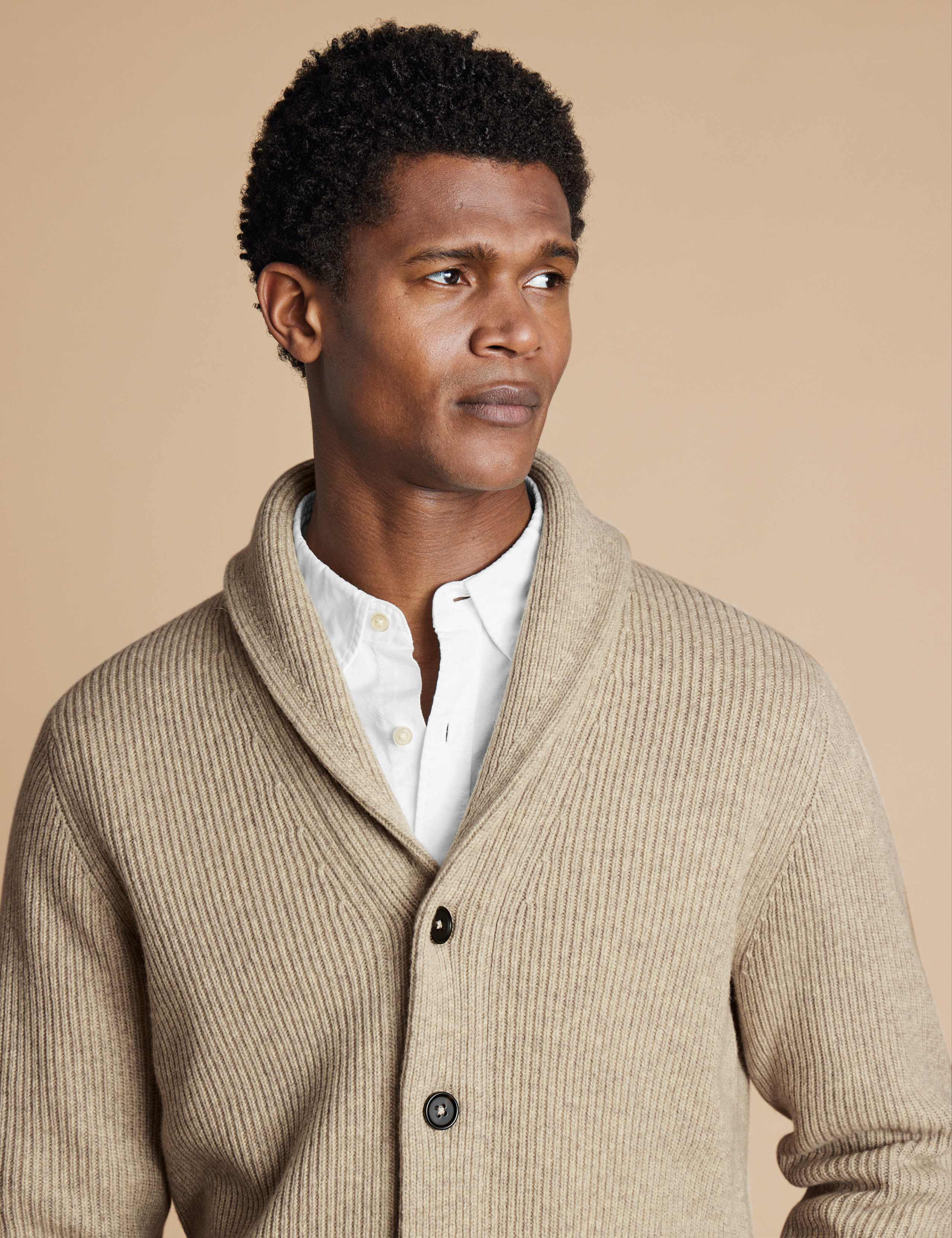 Pure Merino Wool Shawl Collar Cardigan 3 of 4