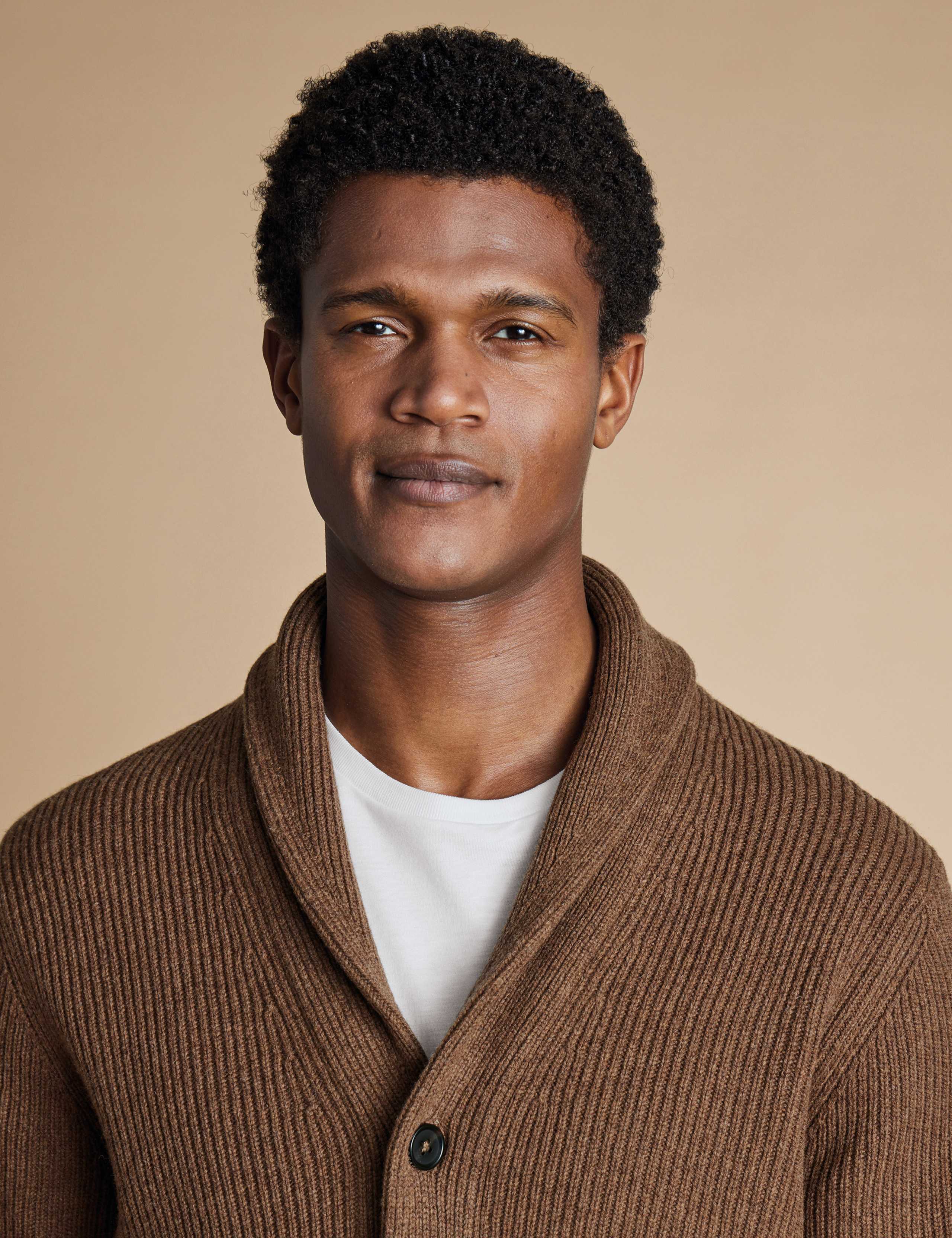 Pure Merino Wool Shawl Collar Cardigan 3 of 3
