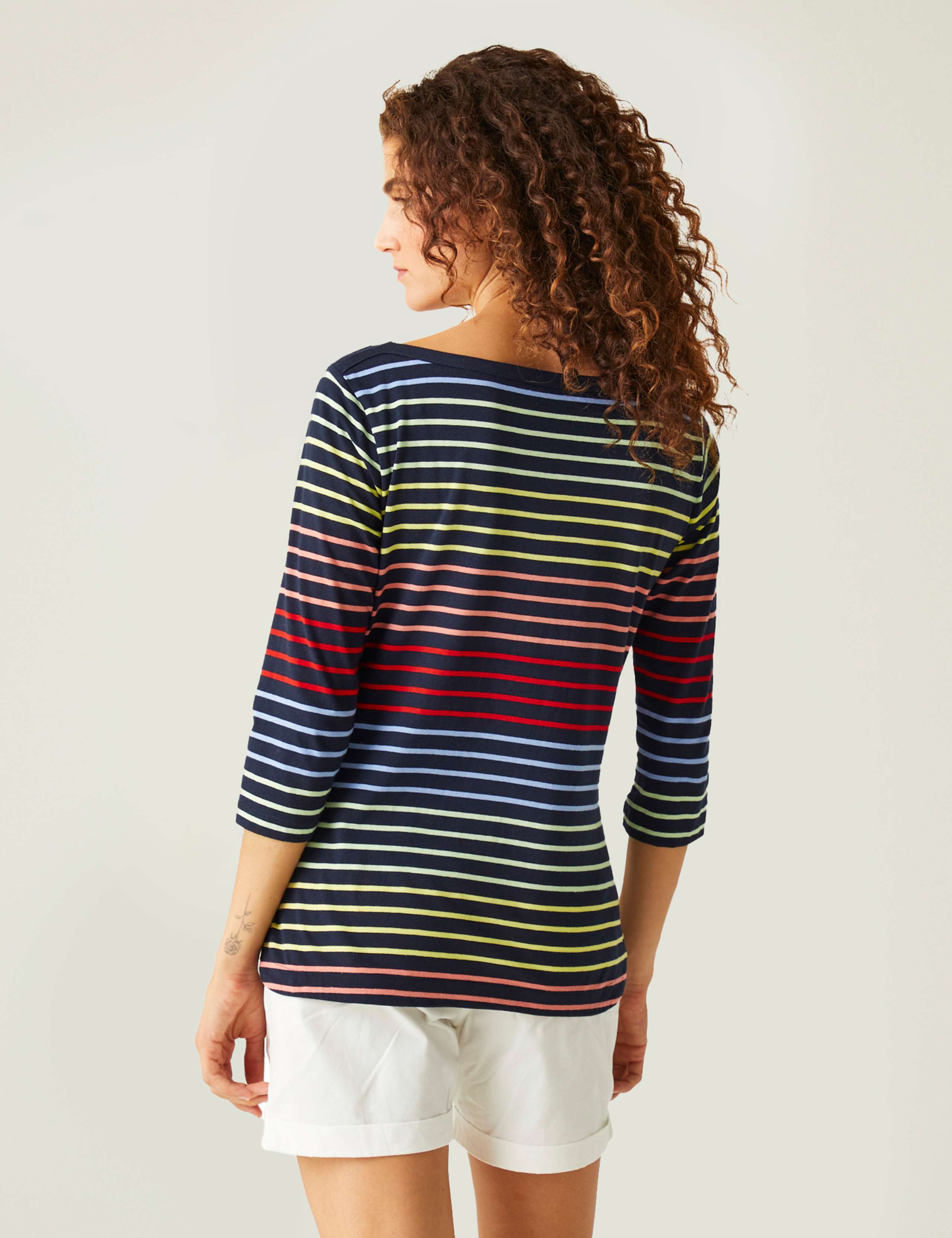 Bayletta Cotton Blend Striped T-Shirt 4 of 5