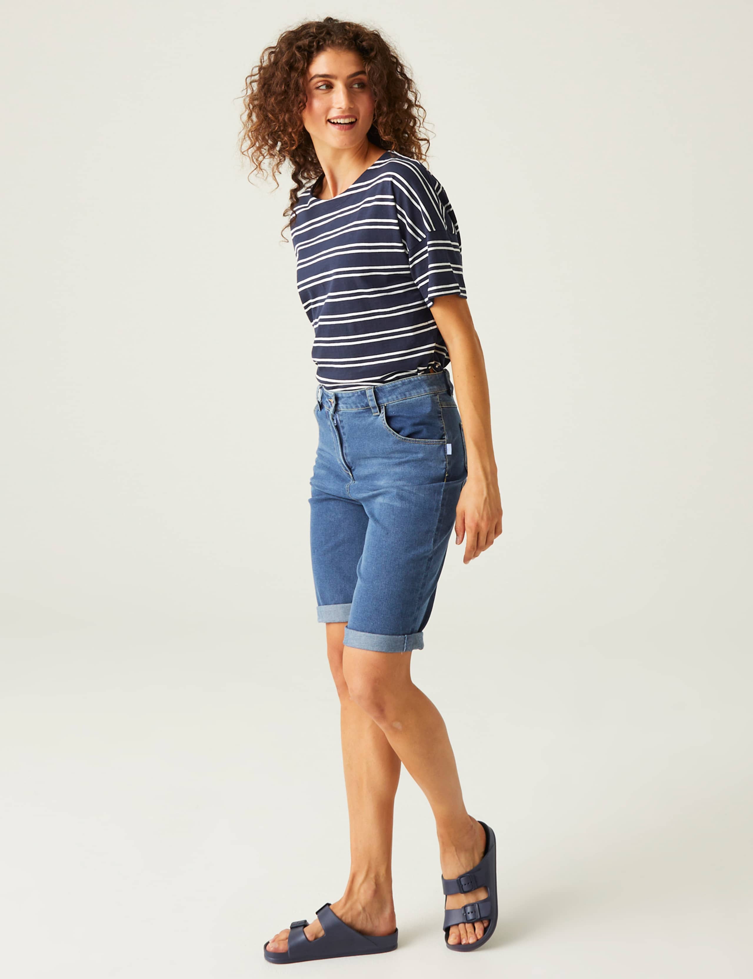 Erdre Denim Knee Length Shorts 1 of 5