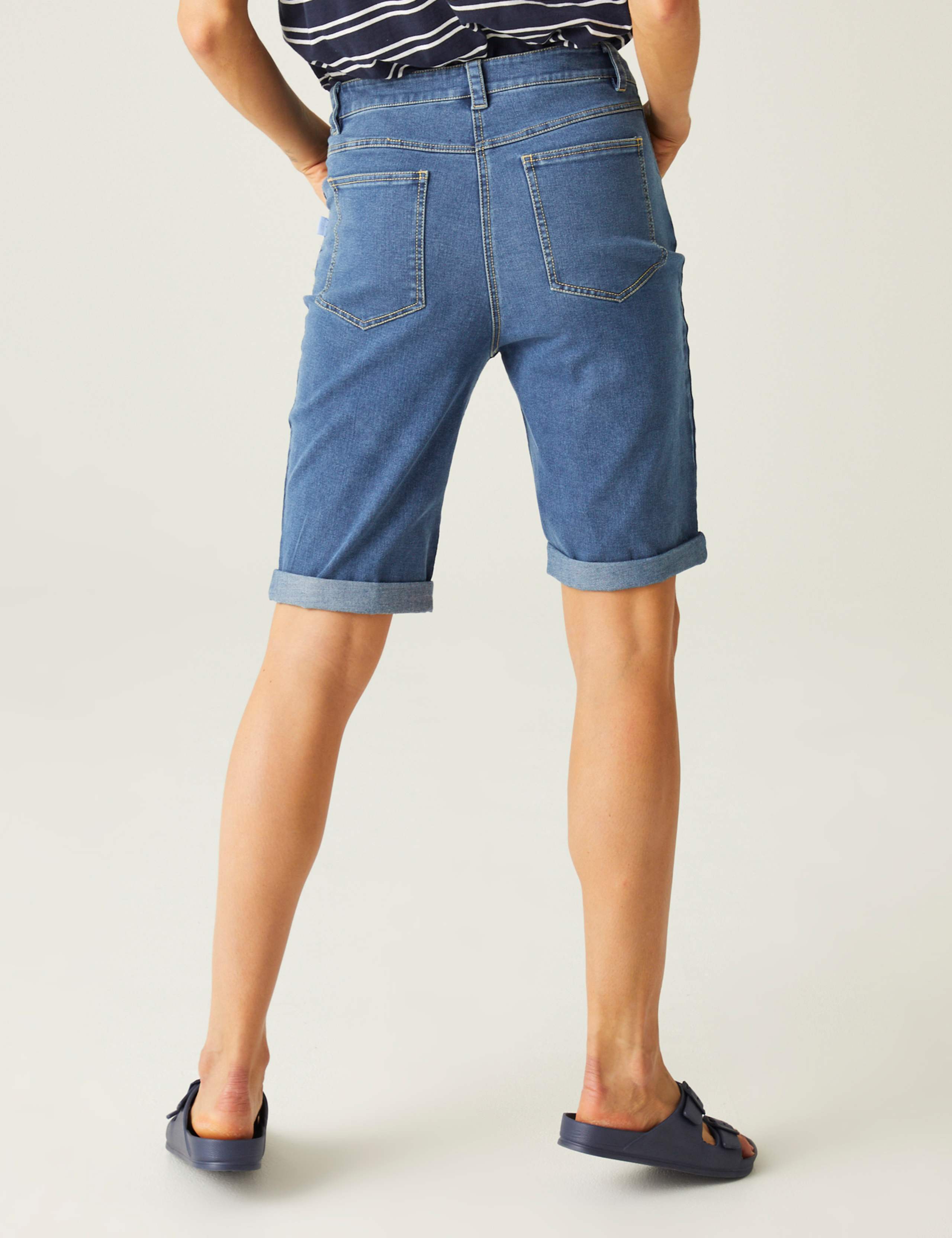 Erdre Denim Knee Length Shorts 4 of 5
