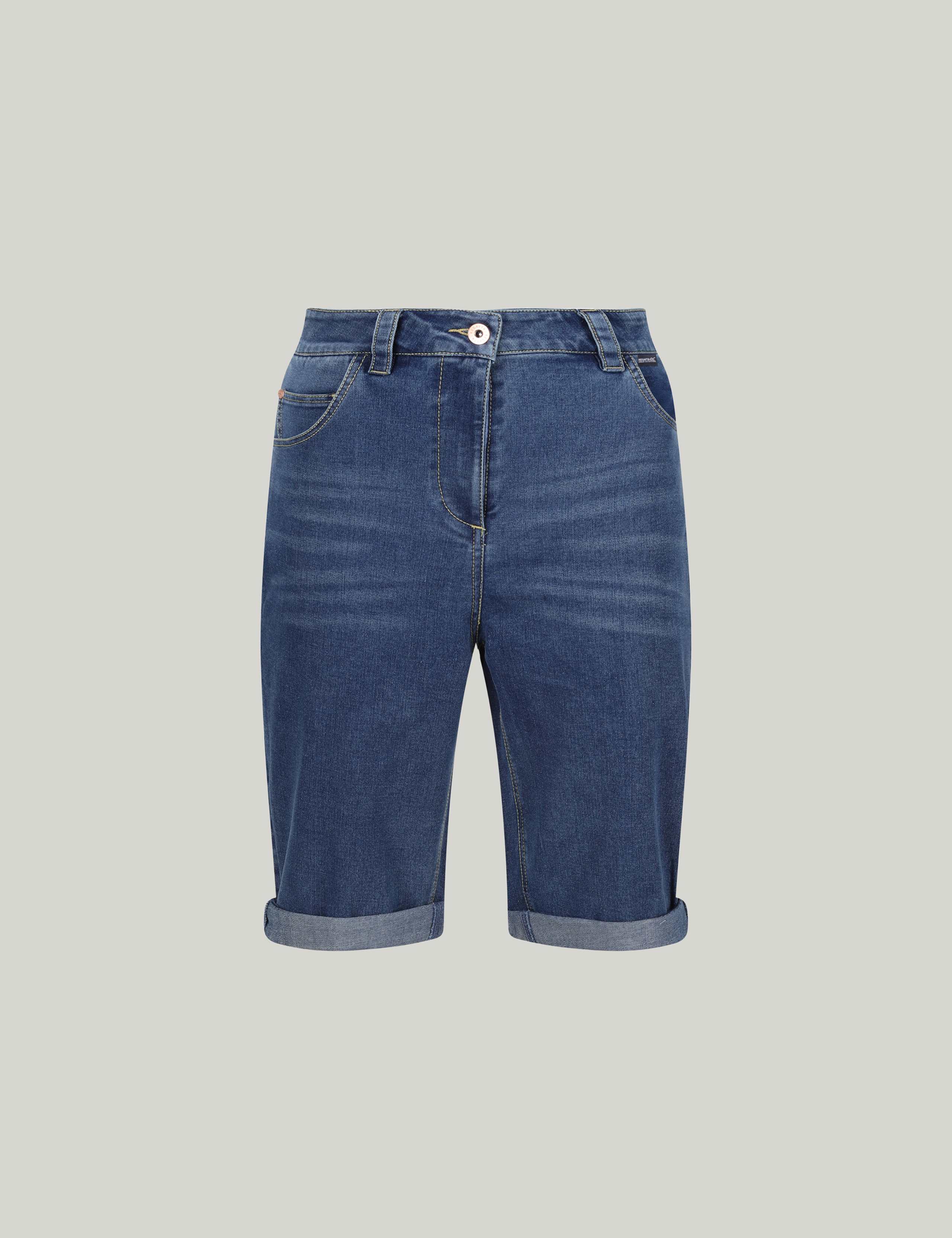 Erdre Denim Knee Length Shorts 2 of 5