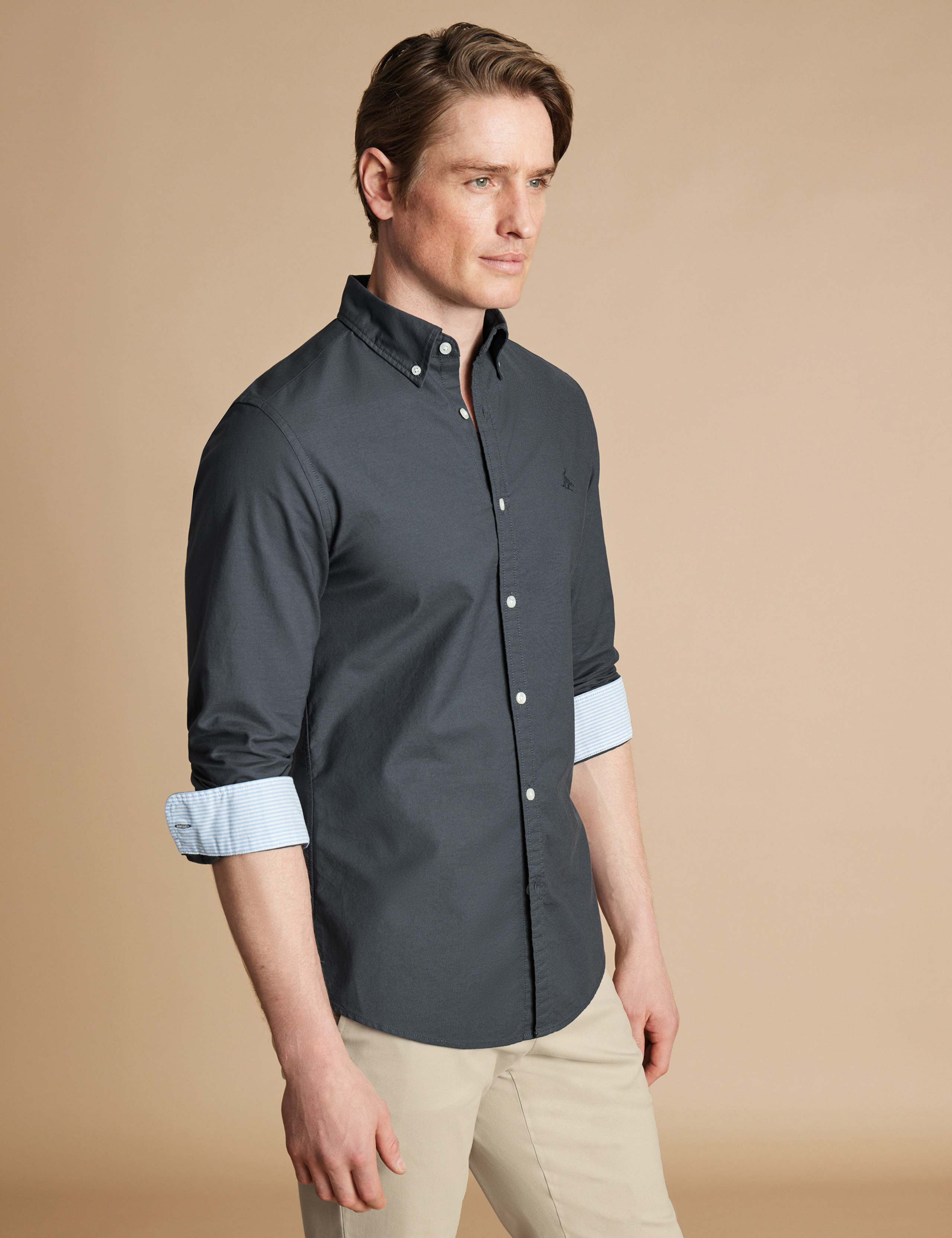 Slim Fit Pure Cotton Washed Oxford Shirt 3 of 7