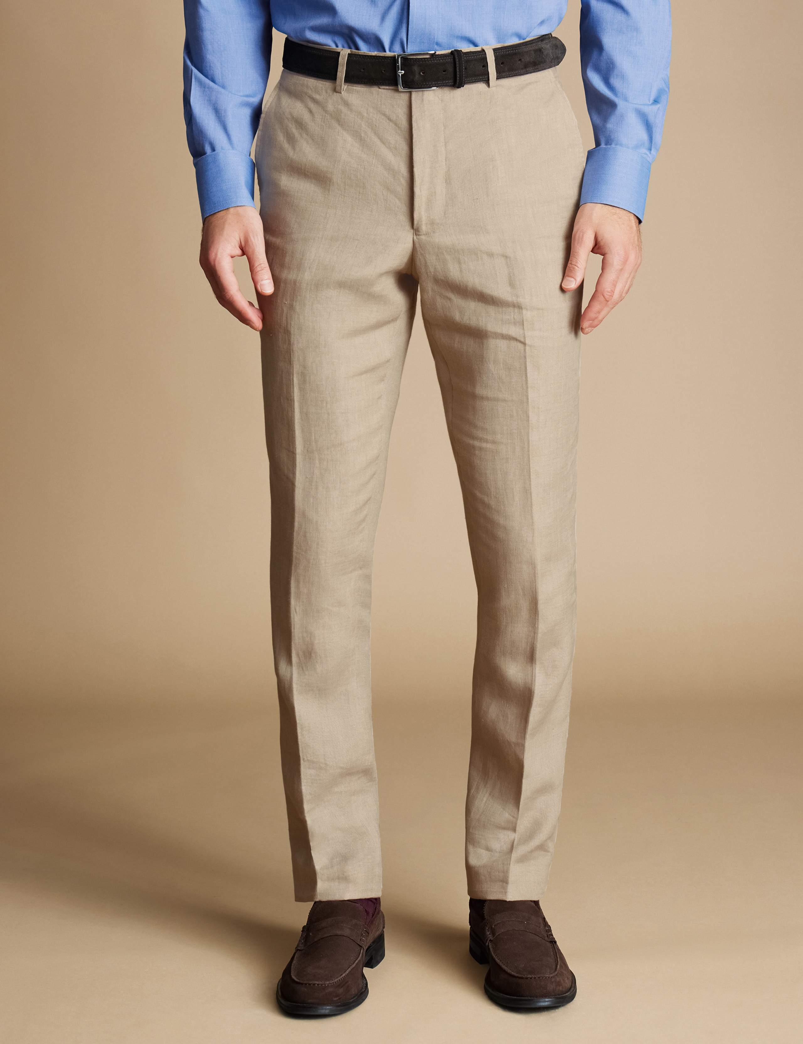 Slim Fit Pure Linen Trousers 3 of 5