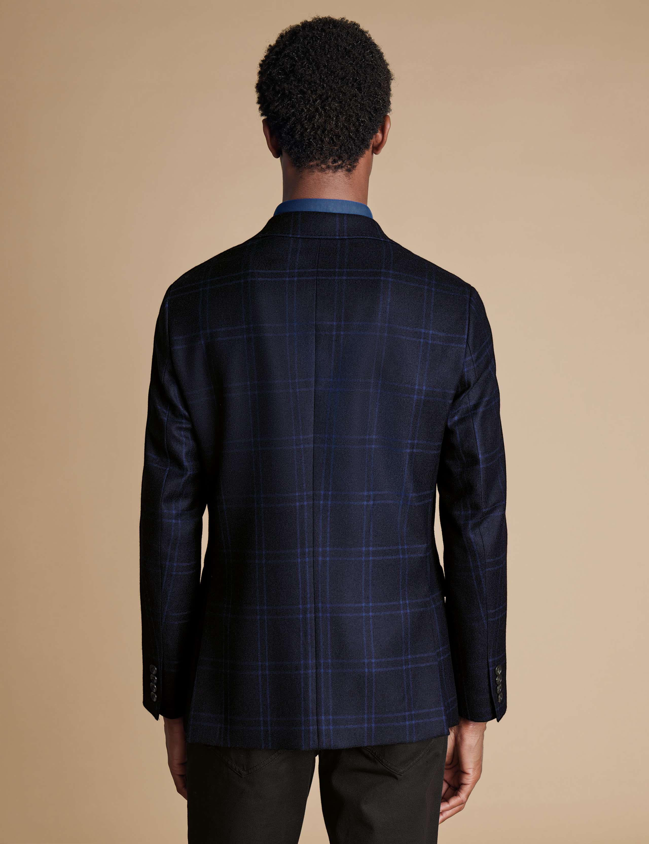 Slim Fit Pure Wool Check Suit Jacket 3 of 5