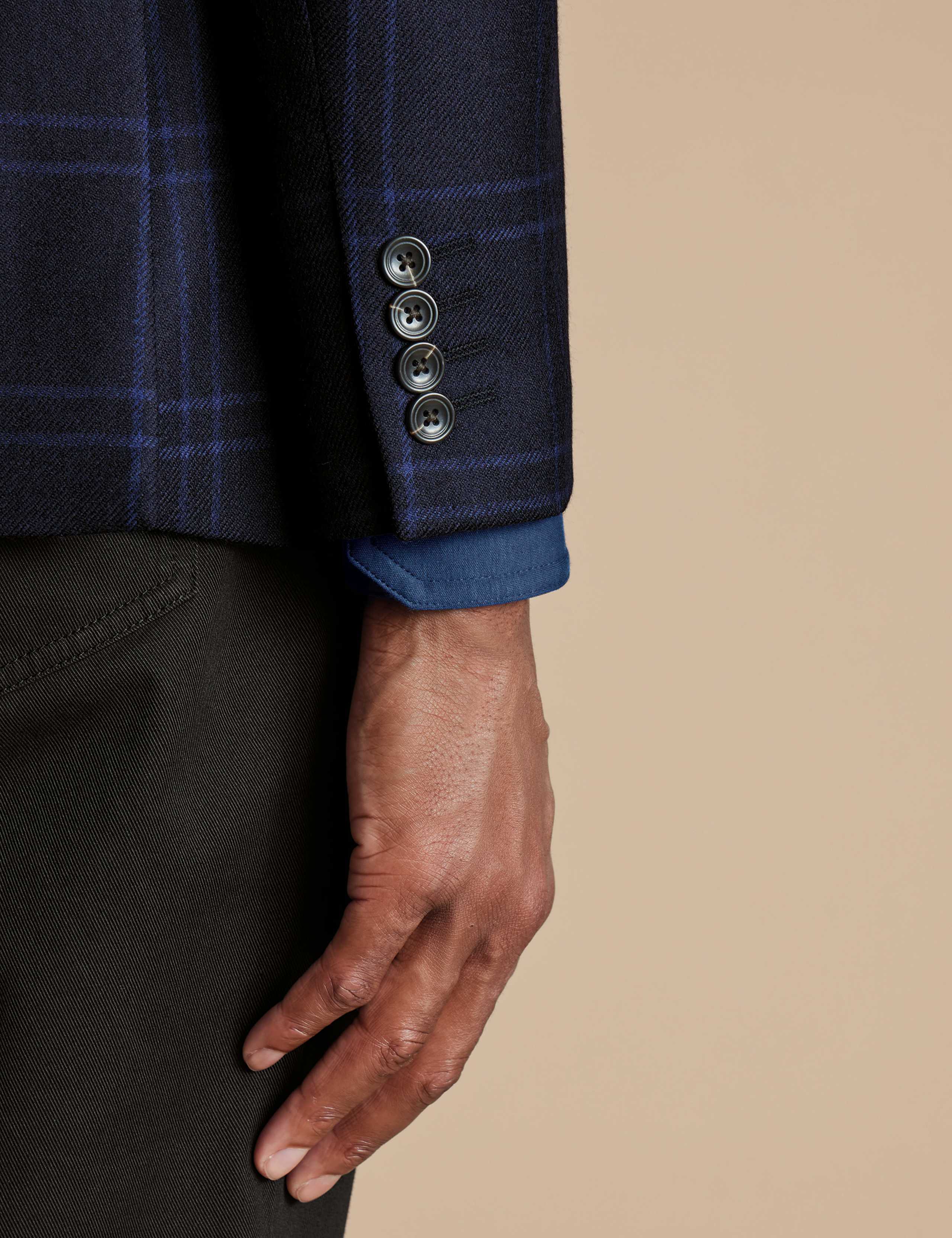 Slim Fit Pure Wool Check Suit Jacket 4 of 5