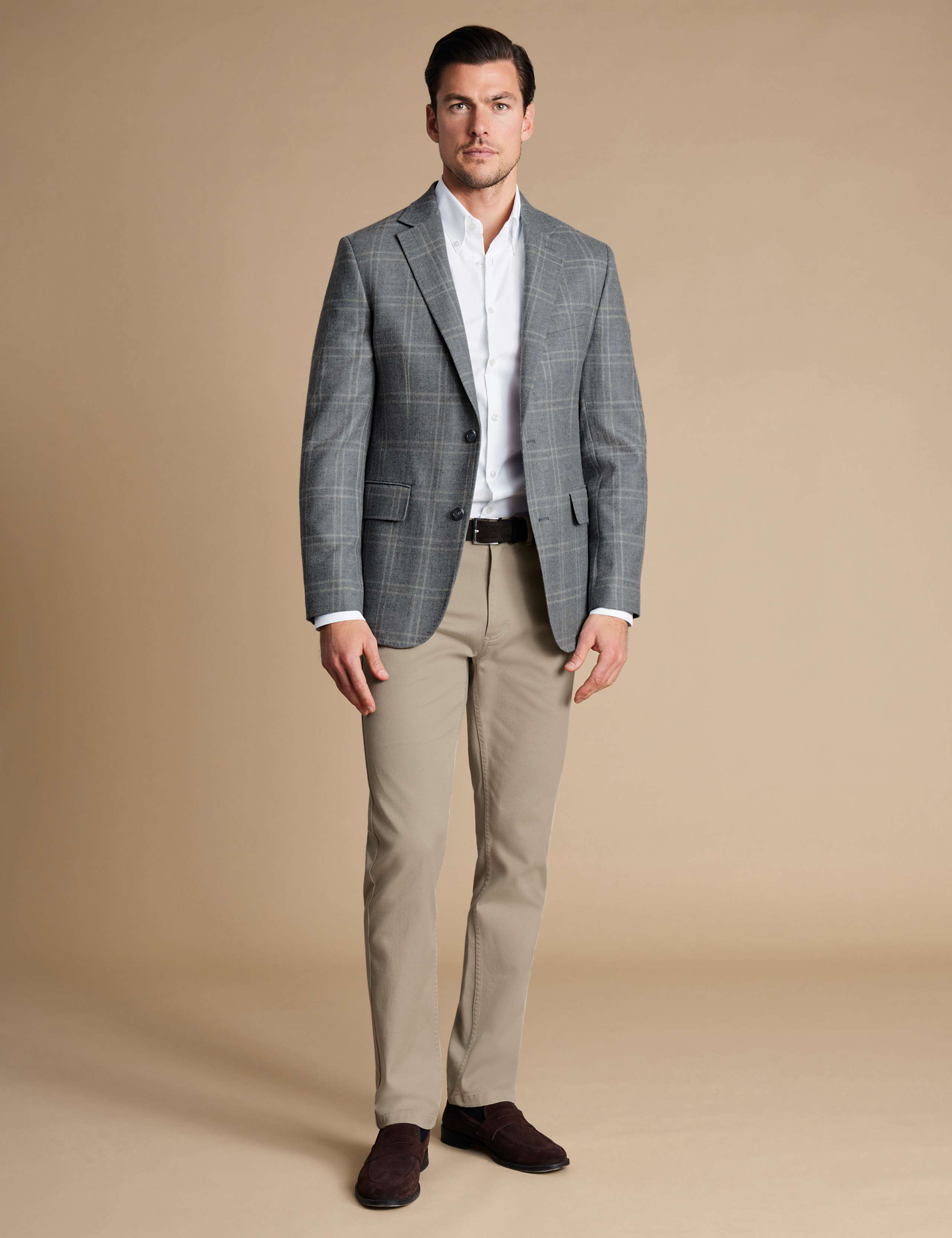 Slim Fit Pure Wool Check Suit Jacket 2 of 5