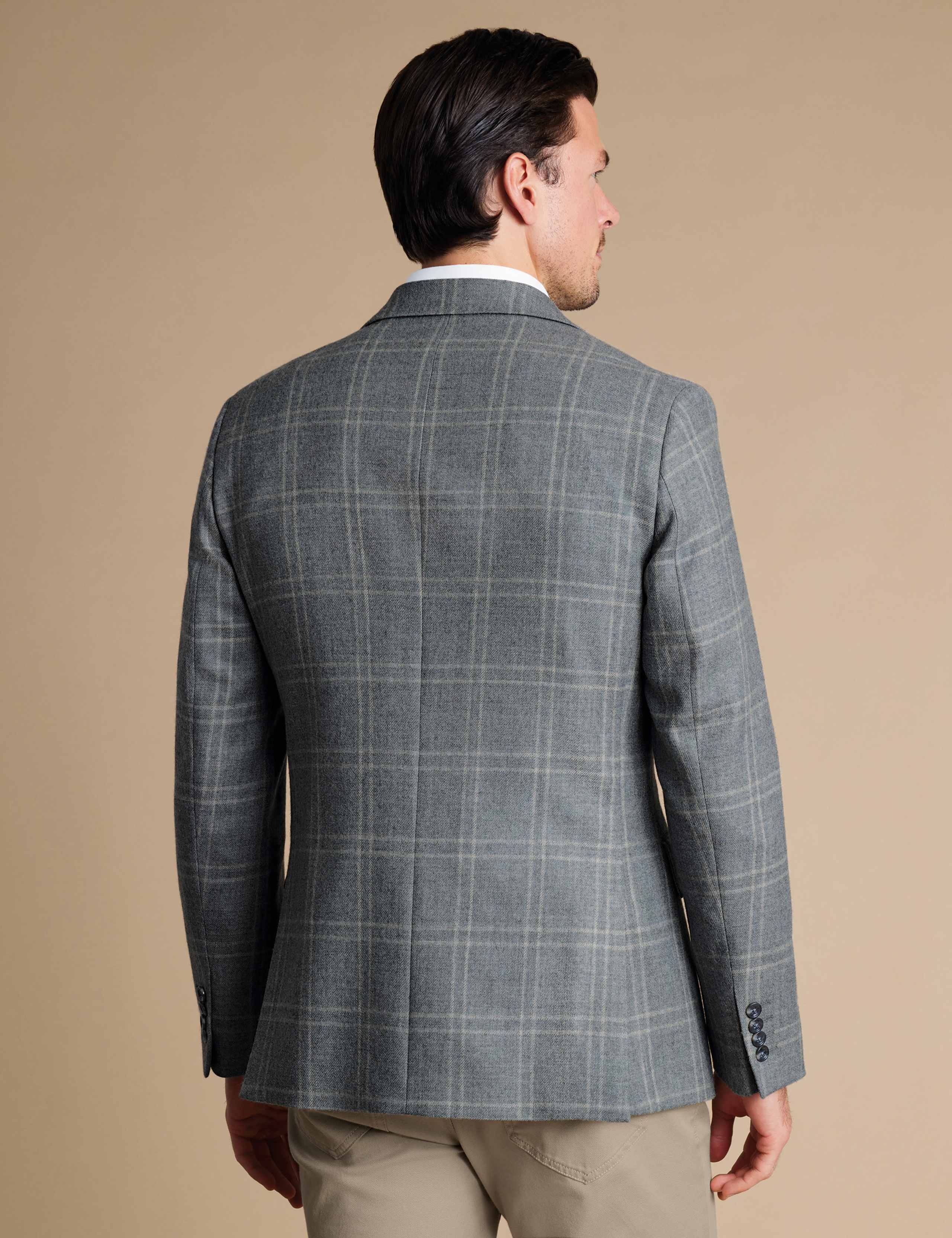 Slim Fit Pure Wool Check Suit Jacket 3 of 5