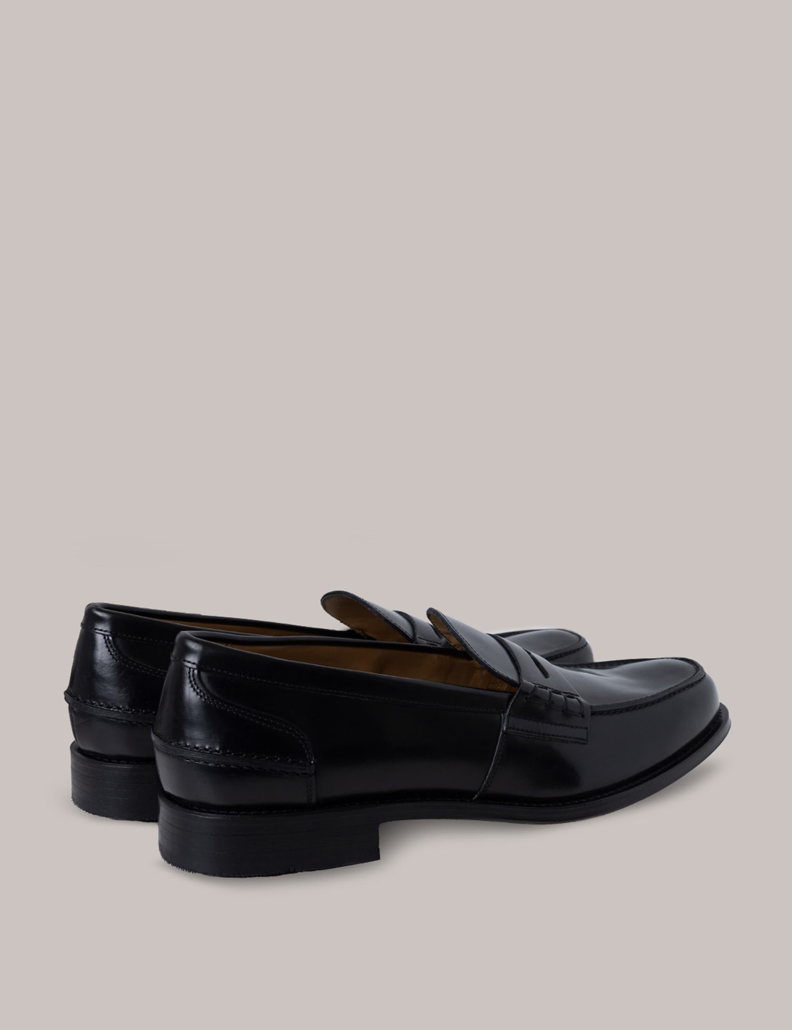 Black Formal Leather Slip-On Shoes 3 of 6