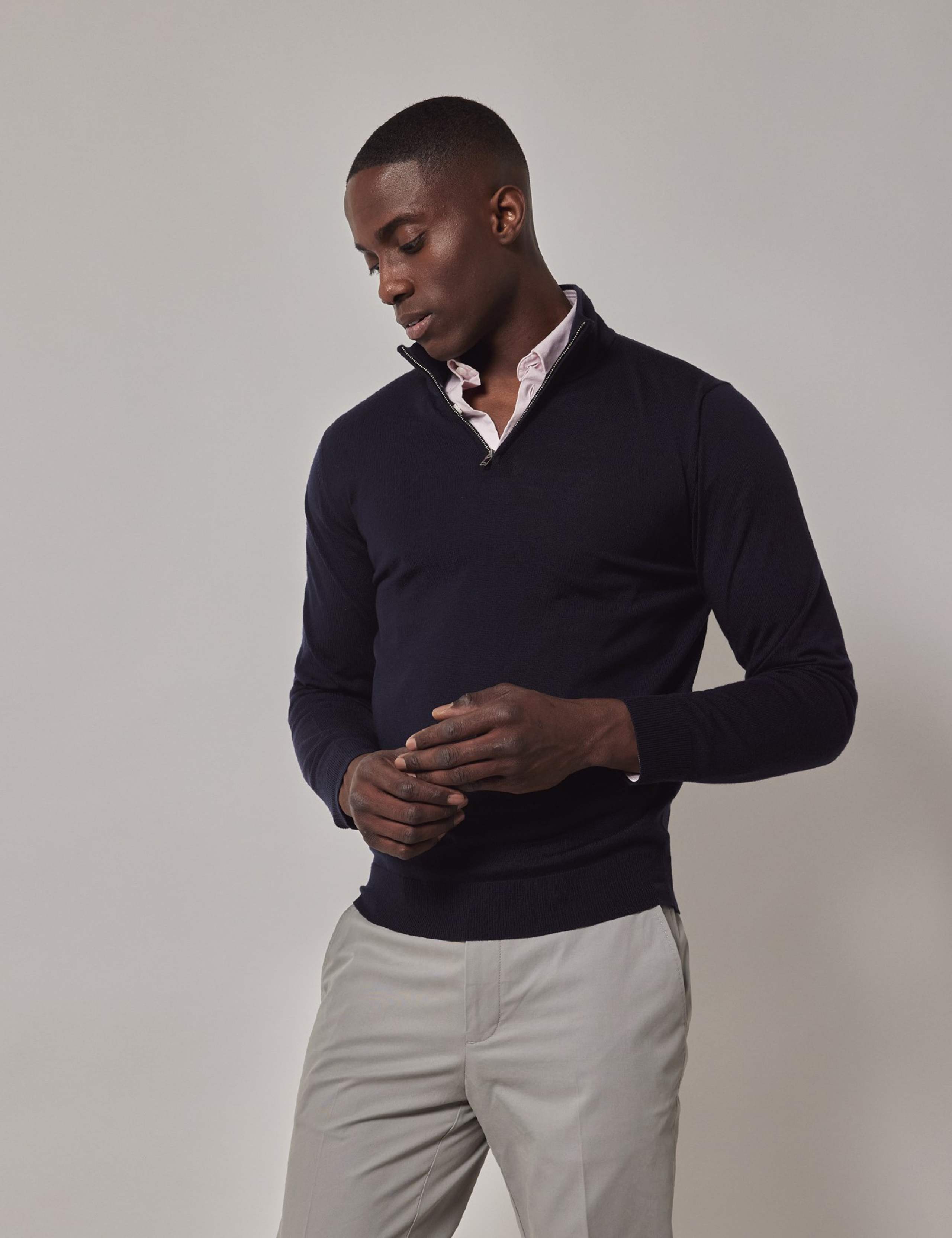Pure Wool Half Zip Jumper 2 of 3