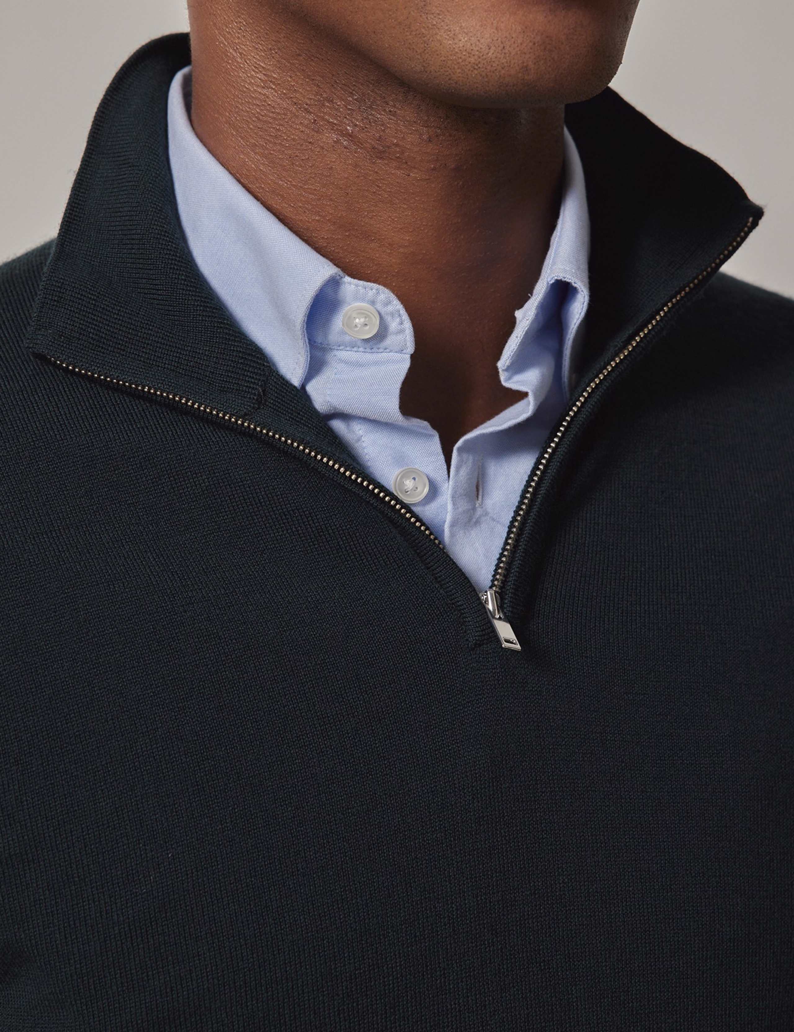 Pure Wool Half Zip Jumper 3 of 5