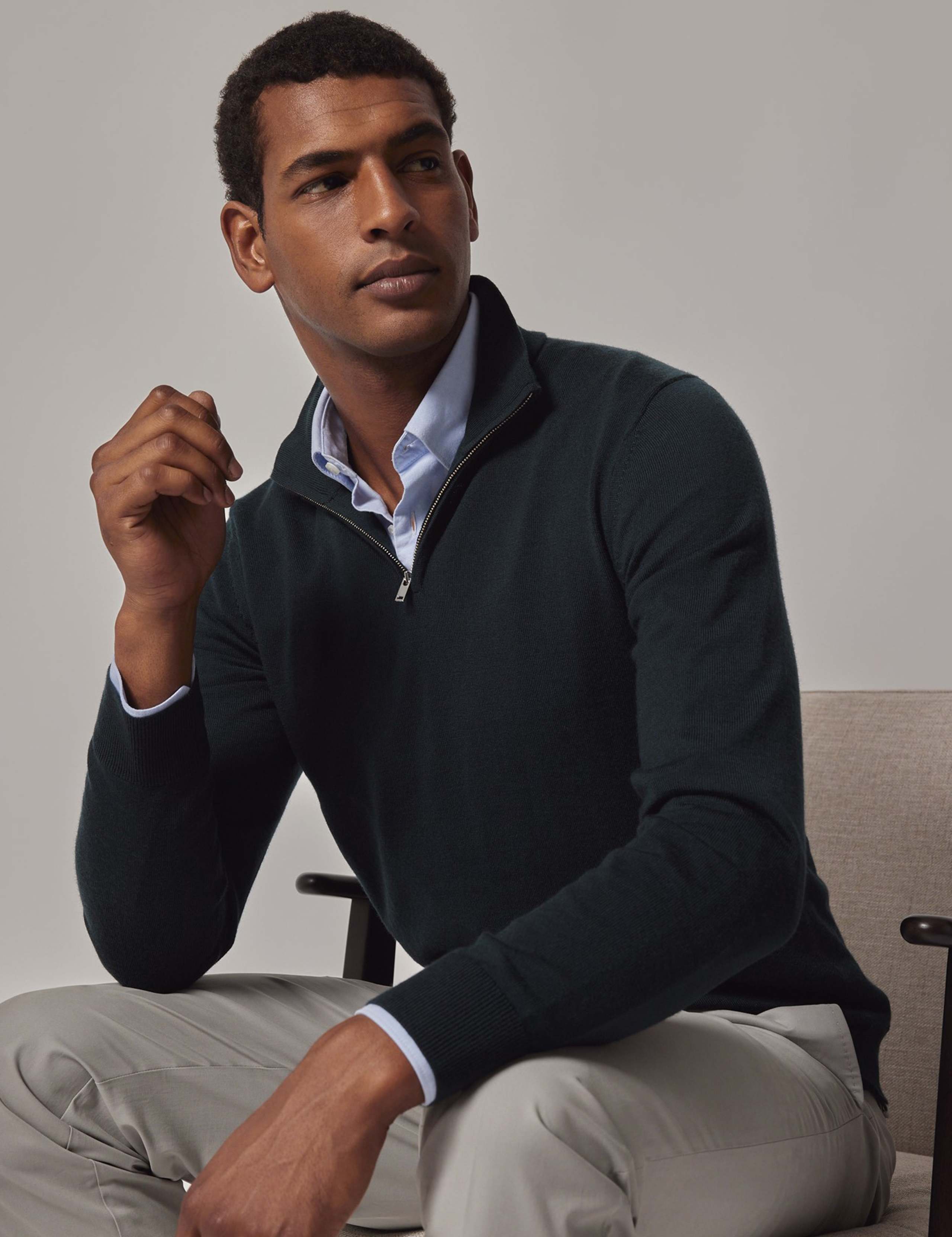 Pure Wool Half Zip Jumper 5 of 5